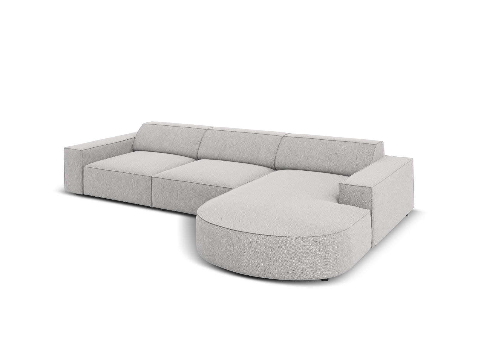 Jodie Modulares Ecksofa rechts 4 Sitzer in Light Grey präsentiert im Onlineshop von KAQTU Design AG. Ecksofa rechts ist von Micadoni