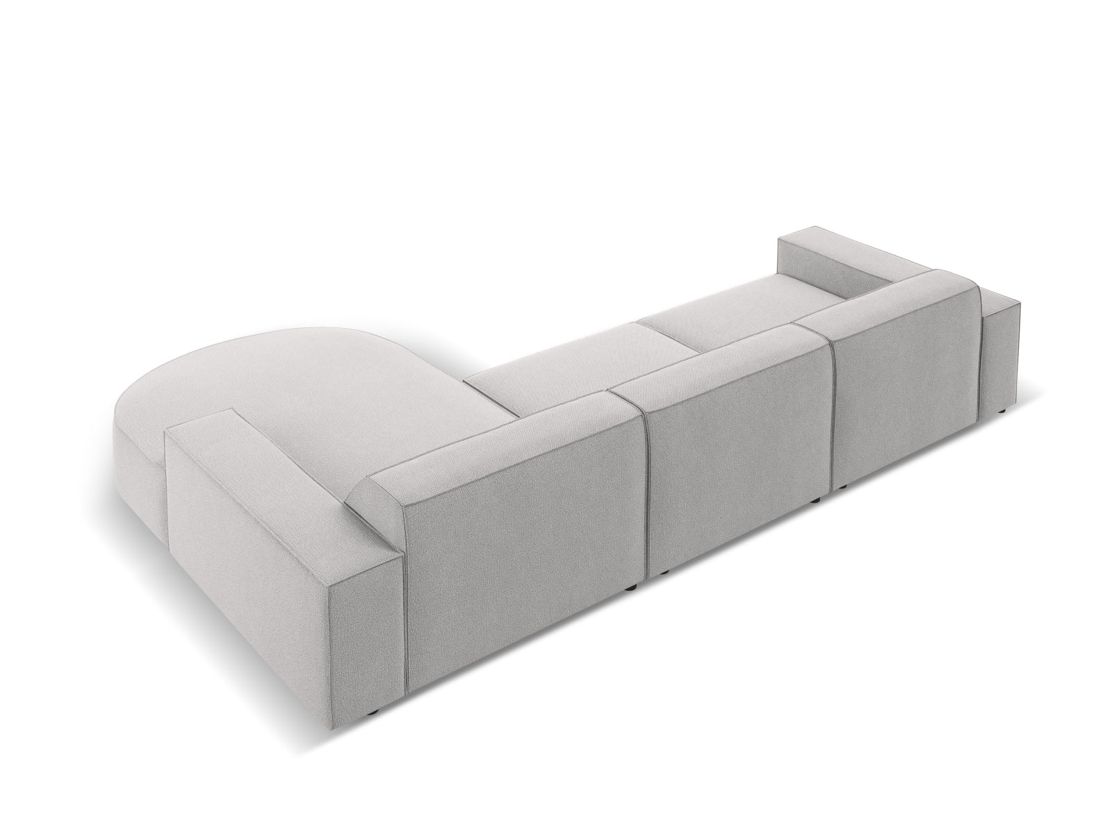 Jodie Modulares Ecksofa rechts 4 Sitzer in Light Grey präsentiert im Onlineshop von KAQTU Design AG. Ecksofa rechts ist von Micadoni