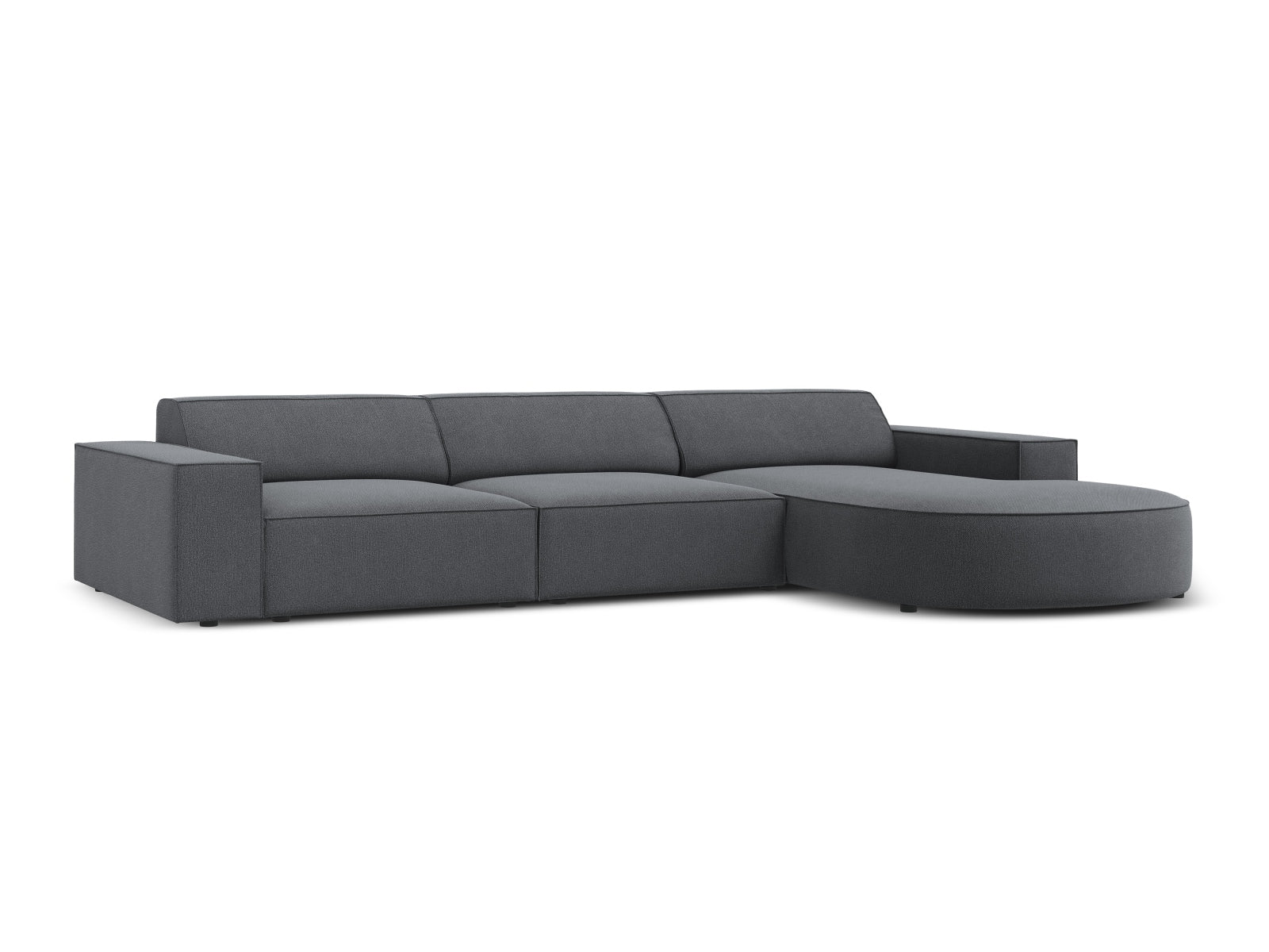 Jodie Modulares Ecksofa rechts 4 Sitzer in Dark Grey präsentiert im Onlineshop von KAQTU Design AG. Ecksofa rechts ist von Micadoni