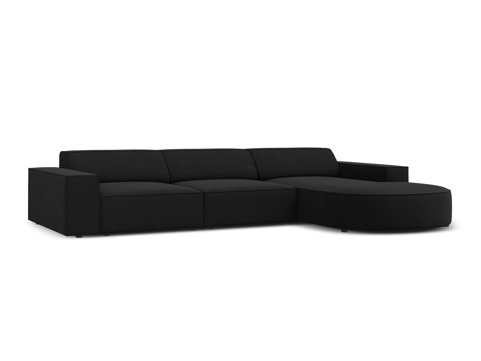 Jodie Modulares Ecksofa rechts 4 Sitzer in Black präsentiert im Onlineshop von KAQTU Design AG. Ecksofa rechts ist von Micadoni