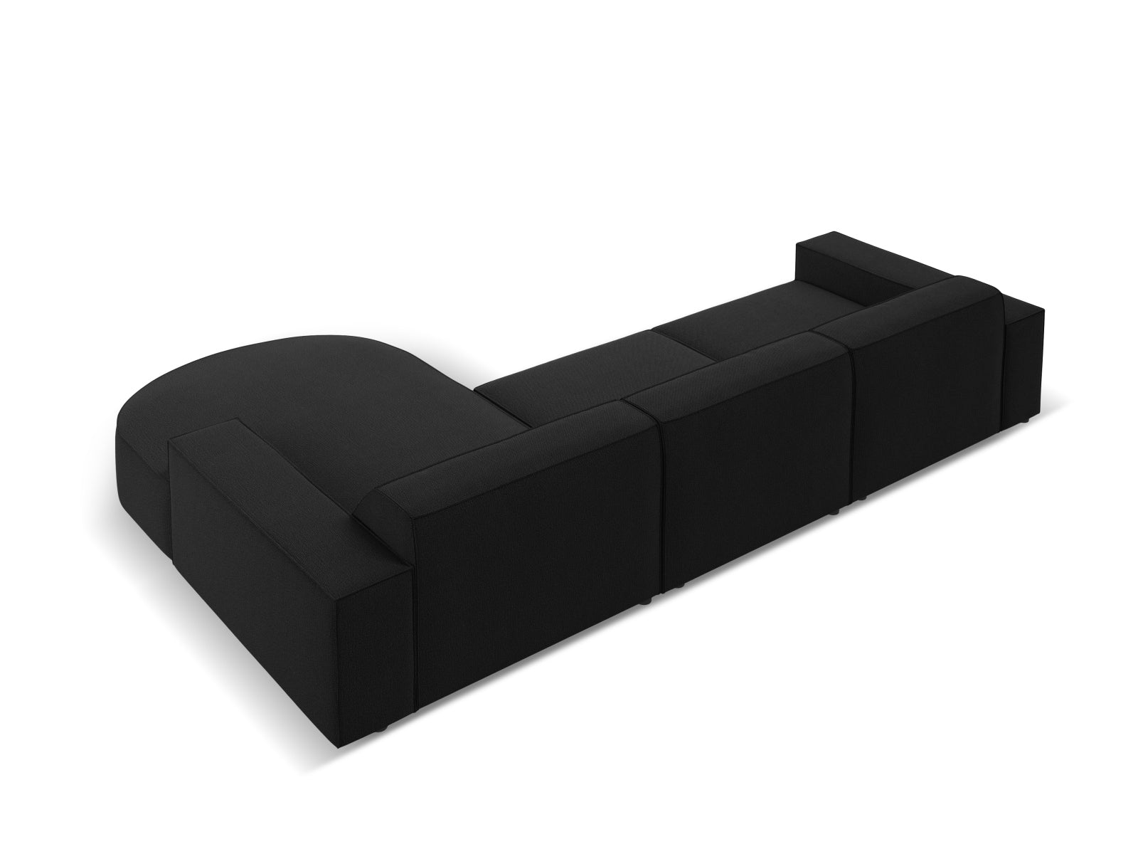 Jodie Modulares Ecksofa rechts 4 Sitzer in Black präsentiert im Onlineshop von KAQTU Design AG. Ecksofa rechts ist von Micadoni