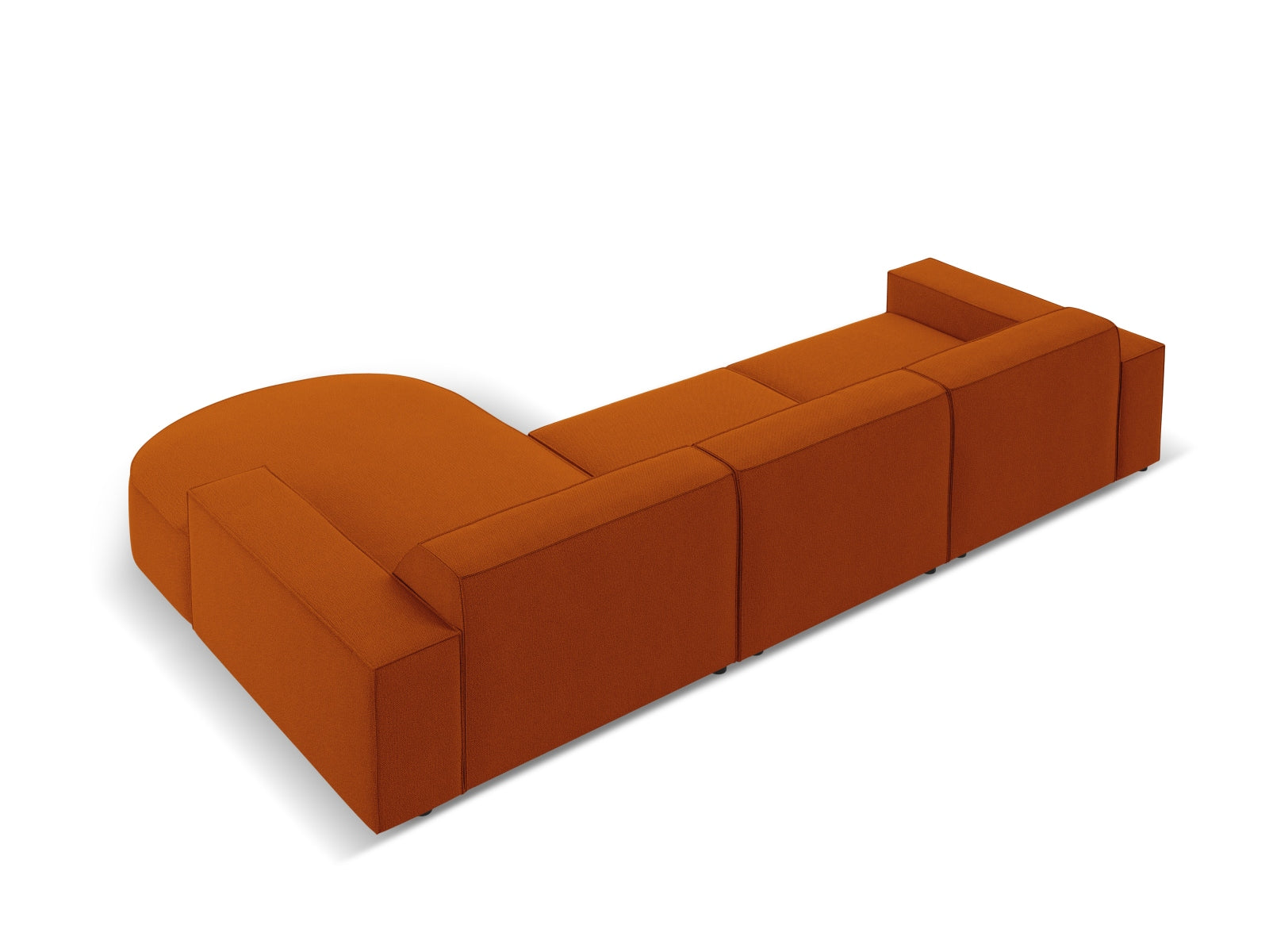 Jodie Modulares Ecksofa rechts 4 Sitzer in Terracotta präsentiert im Onlineshop von KAQTU Design AG. Ecksofa rechts ist von Micadoni