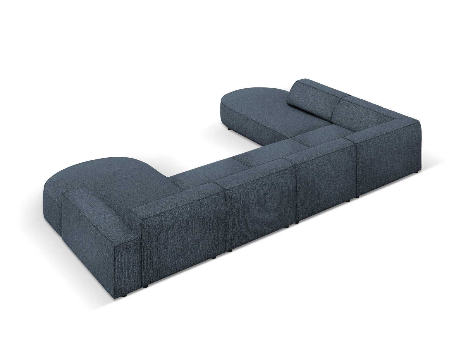 Jodie Modulares Panoramic Ecksofa links 7 Sitzer in Royal Blue präsentiert im Onlineshop von KAQTU Design AG. Ecksofa links ist von Micadoni