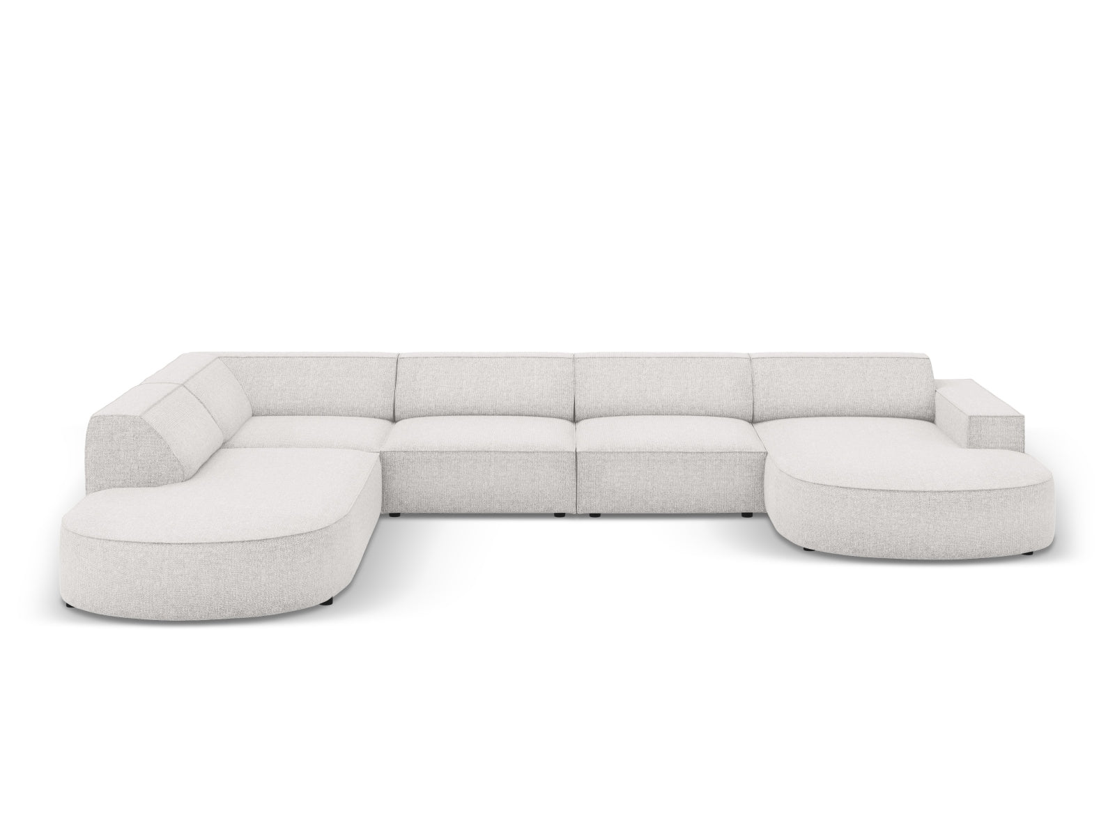 Jodie Modulares Panoramic Ecksofa links 7 Sitzer in Light Grey präsentiert im Onlineshop von KAQTU Design AG. Ecksofa links ist von Micadoni