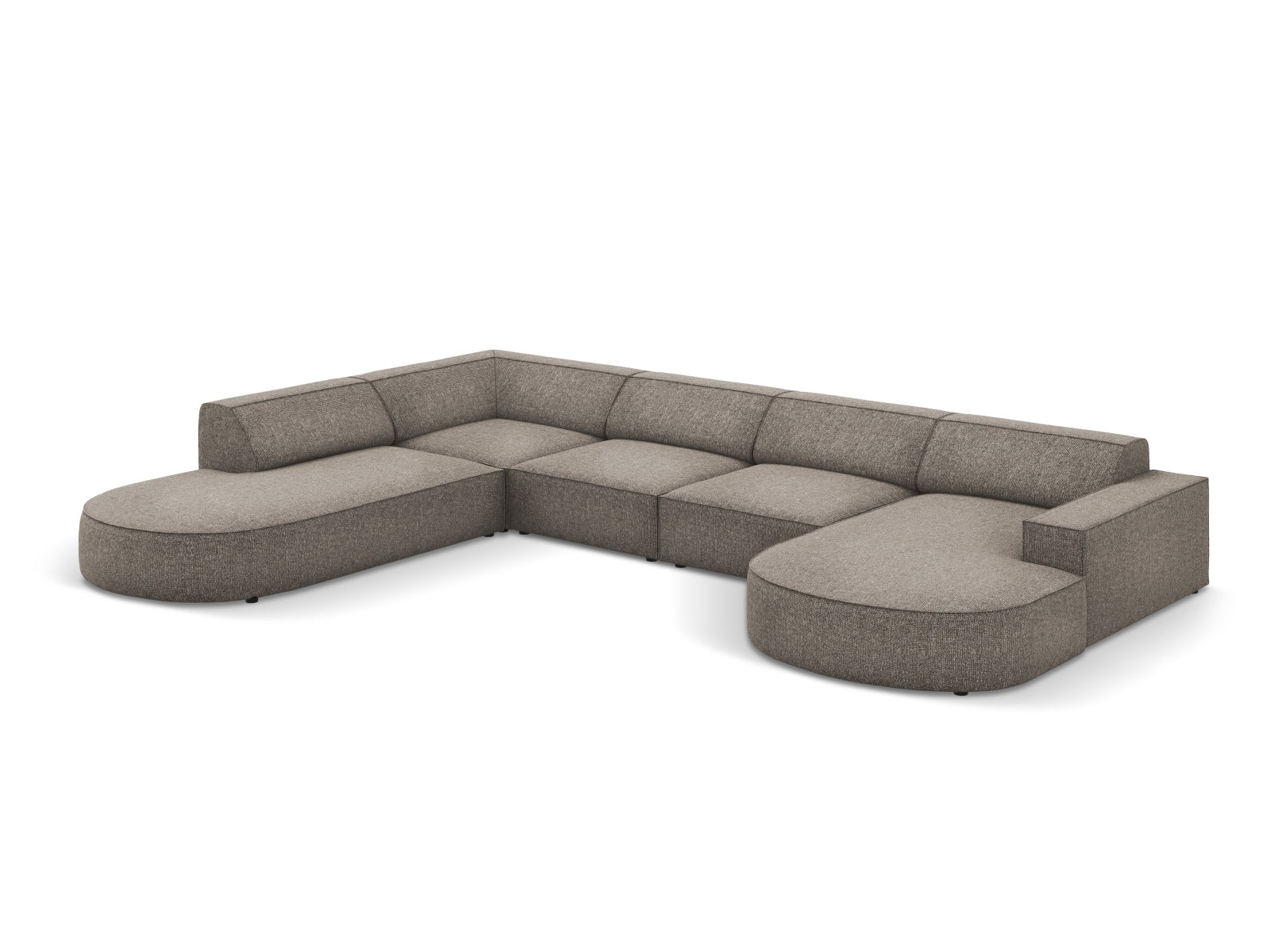 Jodie Modulares Panoramic Ecksofa links 7 Sitzer in Grey präsentiert im Onlineshop von KAQTU Design AG. Ecksofa links ist von Micadoni