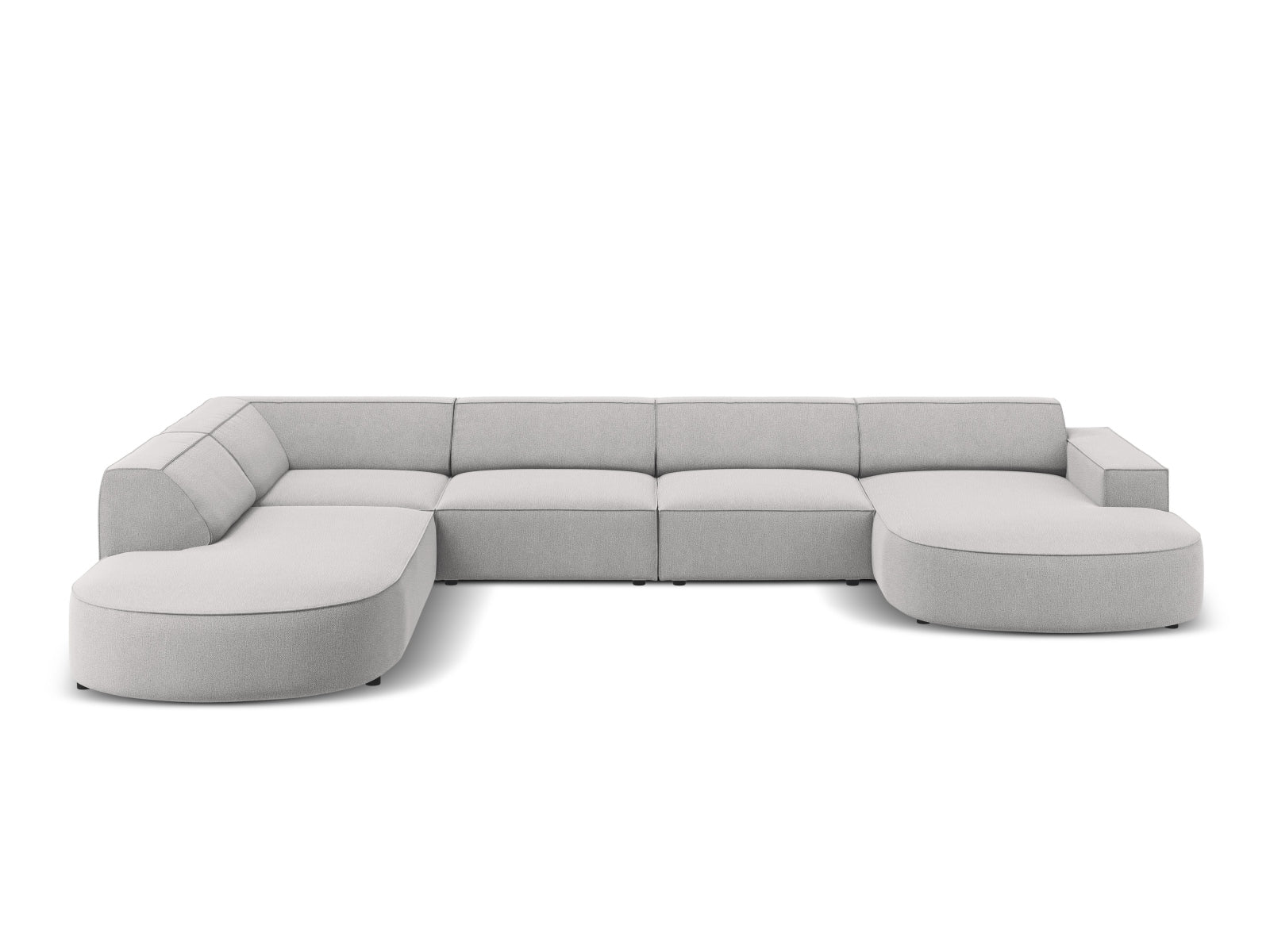 Jodie Modulares Panoramic Ecksofa links 7 Sitzer in Light Grey präsentiert im Onlineshop von KAQTU Design AG. Ecksofa links ist von Micadoni