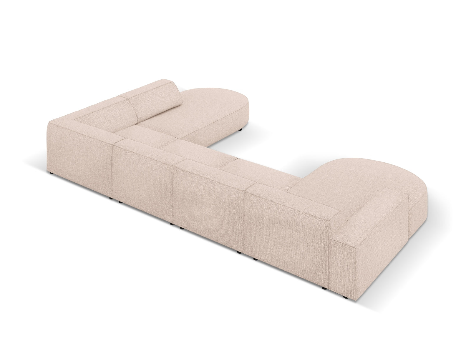 Jodie Modulares Panoramic Ecksofa rechts 7 Sitzer in Beige präsentiert im Onlineshop von KAQTU Design AG. Ecksofa rechts ist von Micadoni