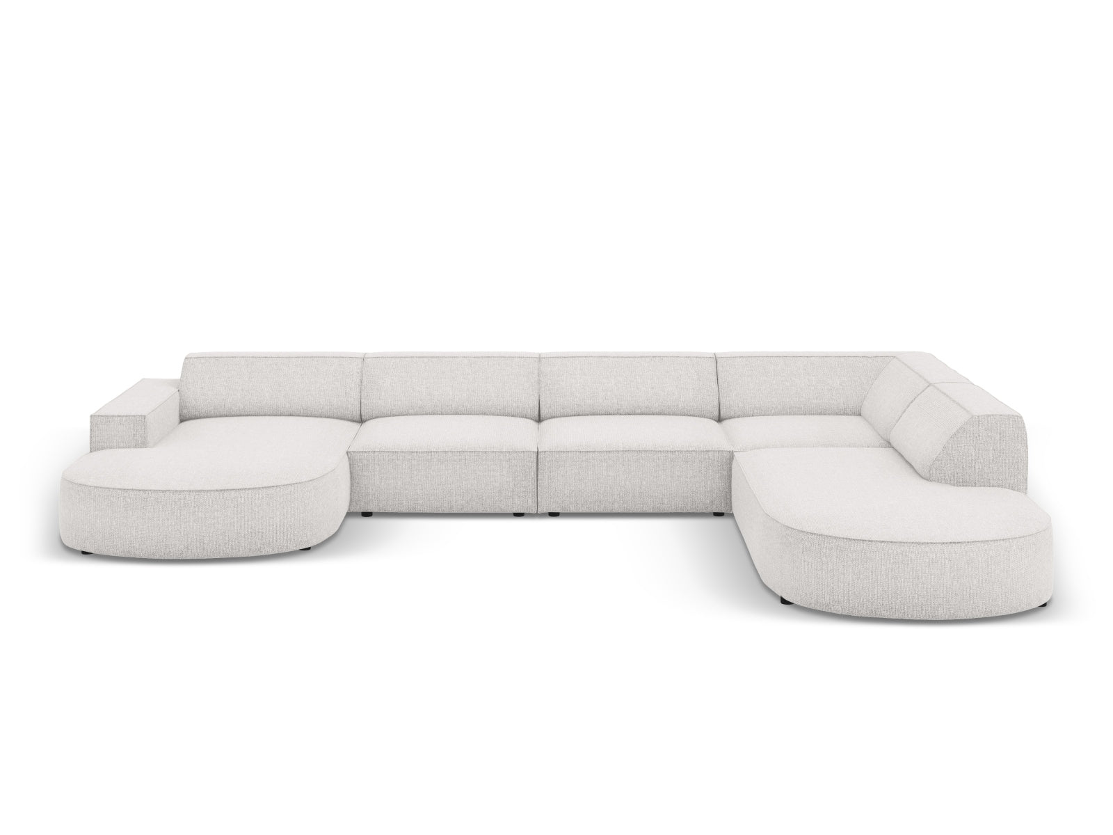 Jodie Modulares Panoramic Ecksofa rechts 7 Sitzer in Light Grey präsentiert im Onlineshop von KAQTU Design AG. Ecksofa rechts ist von Micadoni