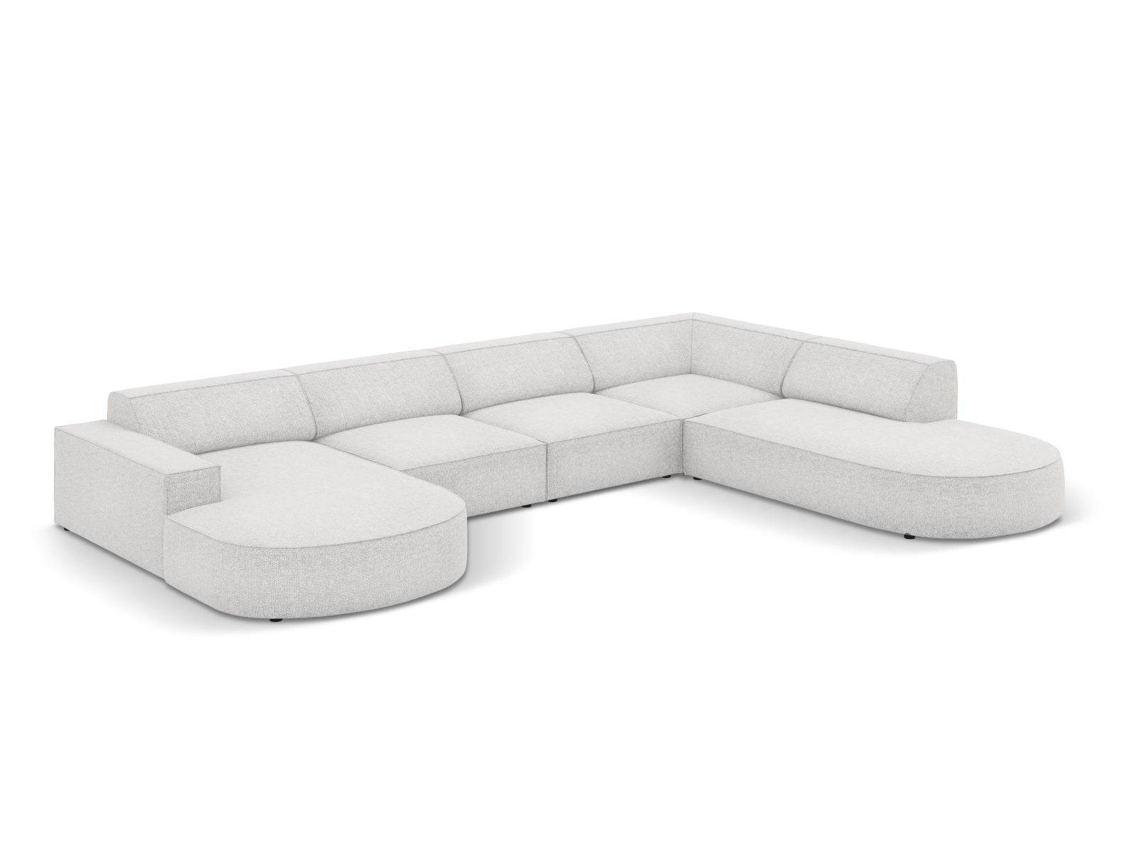 Jodie Modulares Panoramic Ecksofa rechts 7 Sitzer in Light Grey präsentiert im Onlineshop von KAQTU Design AG. Ecksofa rechts ist von Micadoni