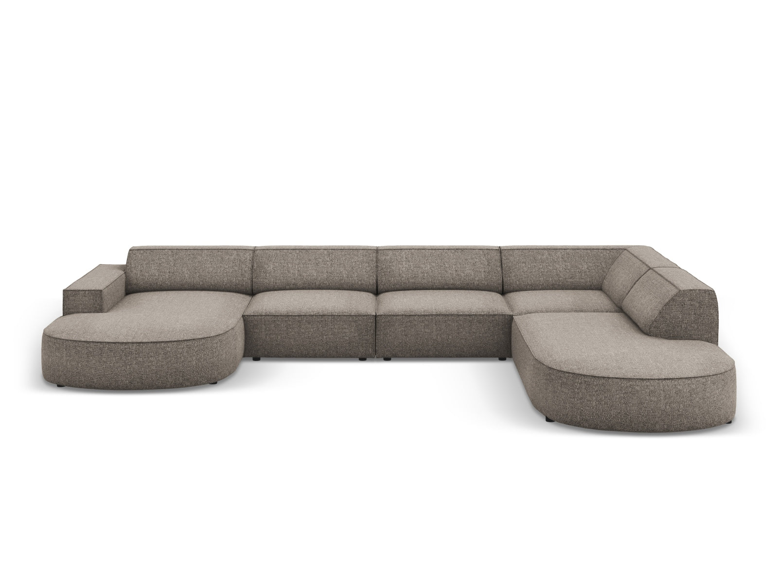 Jodie Modulares Panoramic Ecksofa rechts 7 Sitzer in Grey präsentiert im Onlineshop von KAQTU Design AG. Ecksofa rechts ist von Micadoni