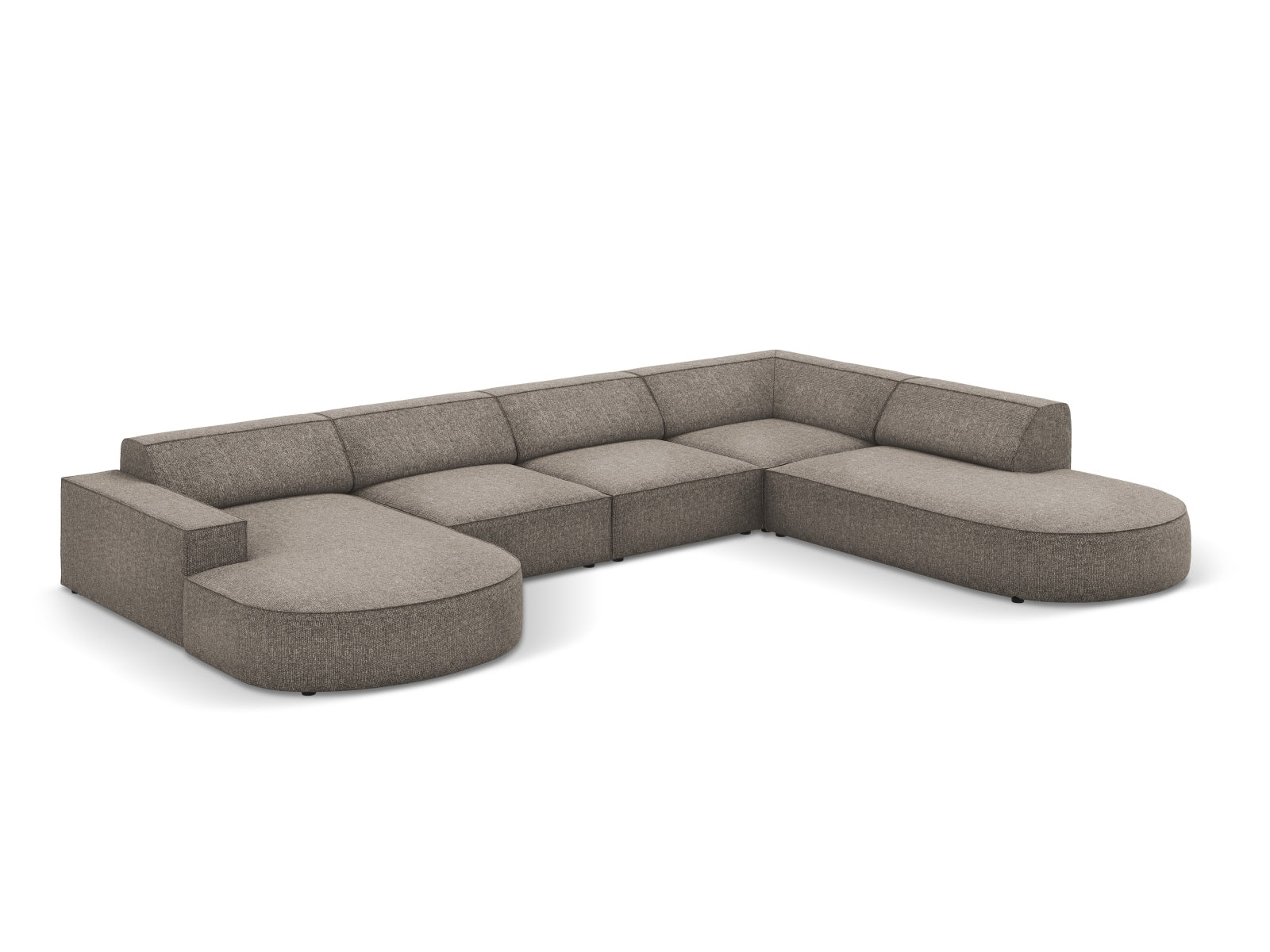 Jodie Modulares Panoramic Ecksofa rechts 7 Sitzer in Grey präsentiert im Onlineshop von KAQTU Design AG. Ecksofa rechts ist von Micadoni