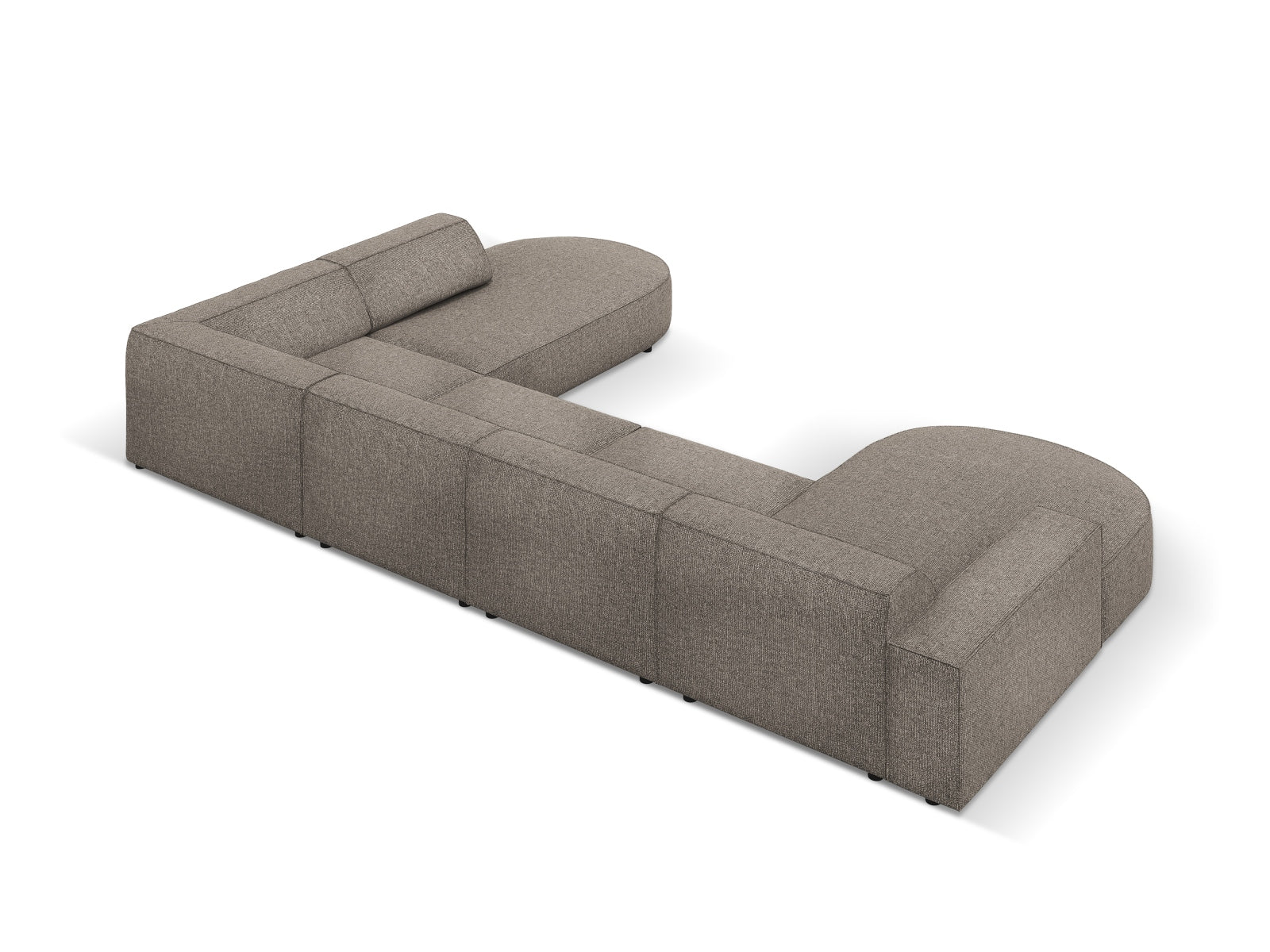 Jodie Modulares Panoramic Ecksofa rechts 7 Sitzer in Grey präsentiert im Onlineshop von KAQTU Design AG. Ecksofa rechts ist von Micadoni
