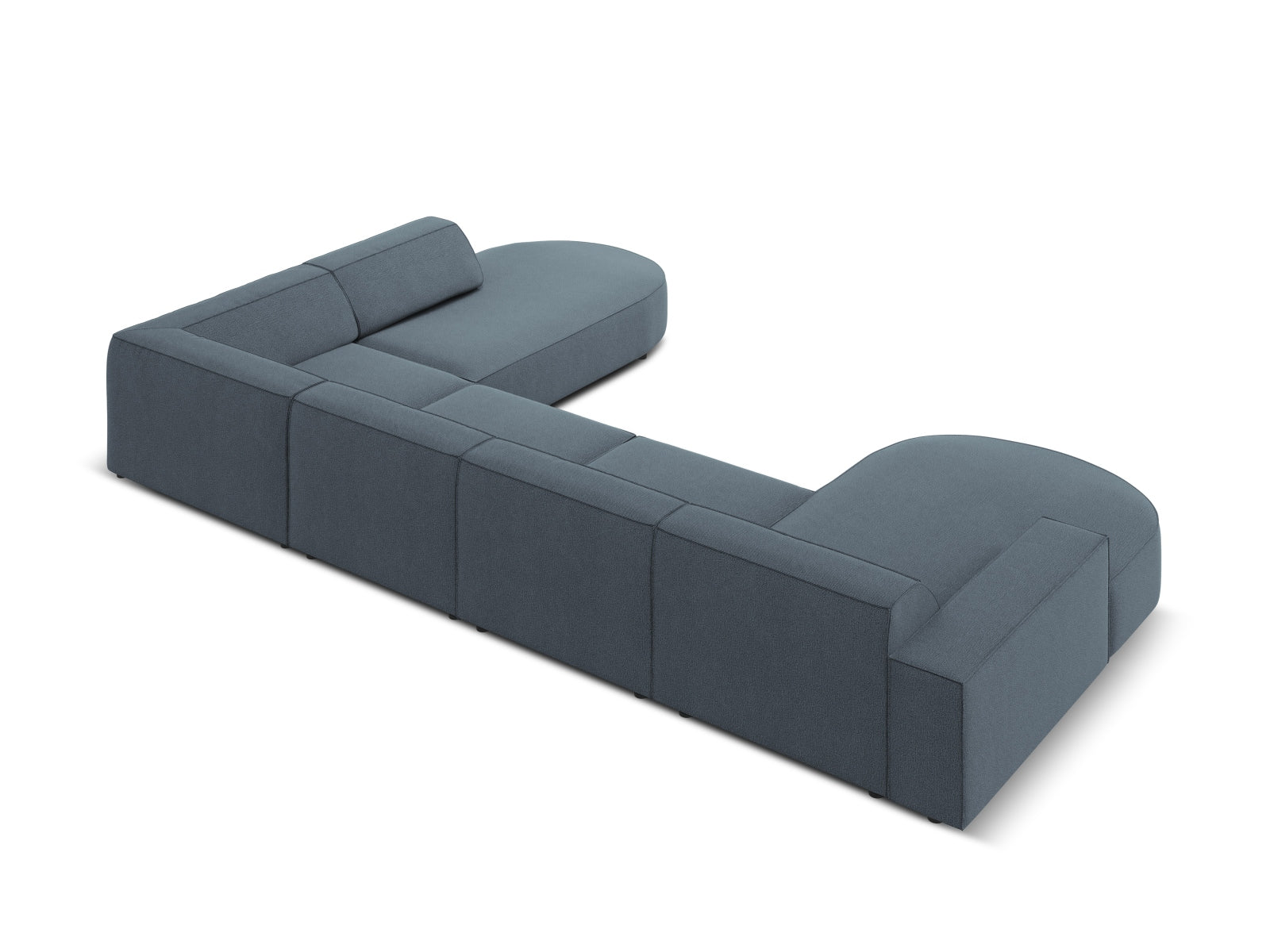 Jodie Modulares Panoramic Ecksofa rechts 7 Sitzer in Blue präsentiert im Onlineshop von KAQTU Design AG. Ecksofa rechts ist von Micadoni