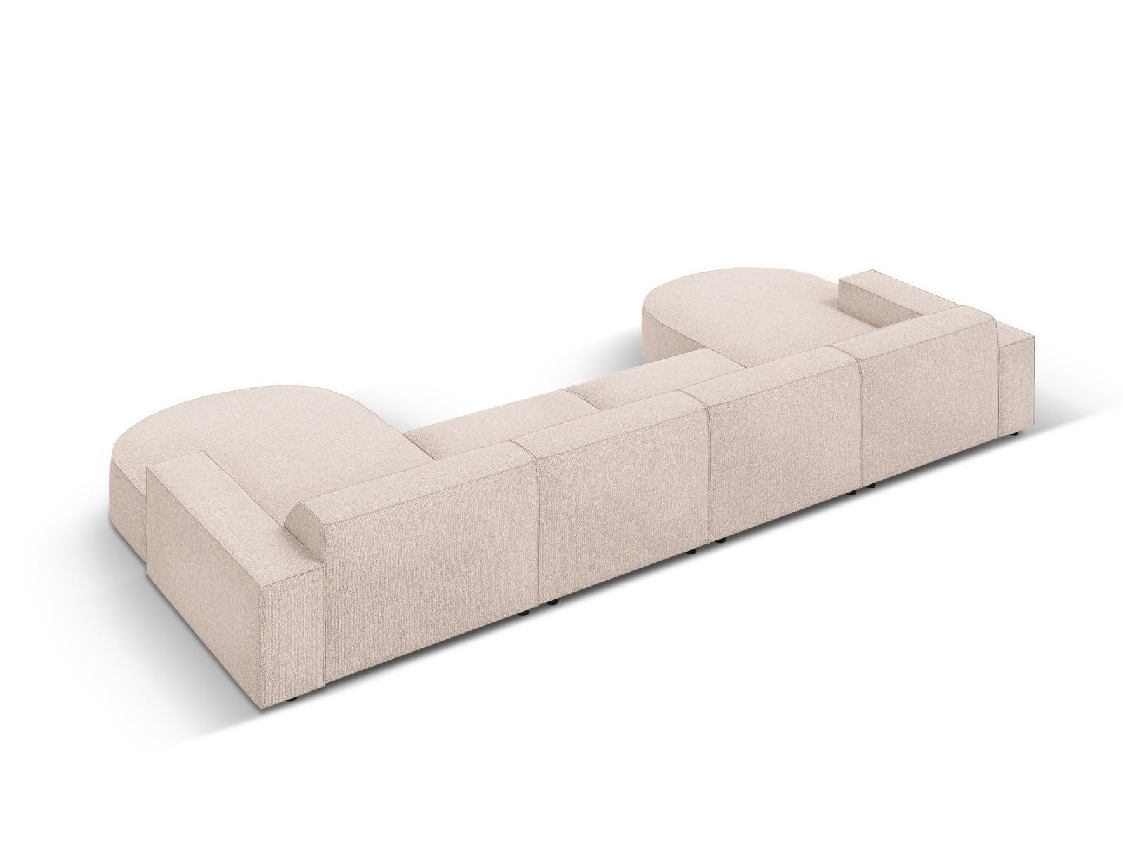 Jodie Modulares Panoramic Sofa 6 Sitzer in Beige präsentiert im Onlineshop von KAQTU Design AG. 3er Sofa ist von Micadoni