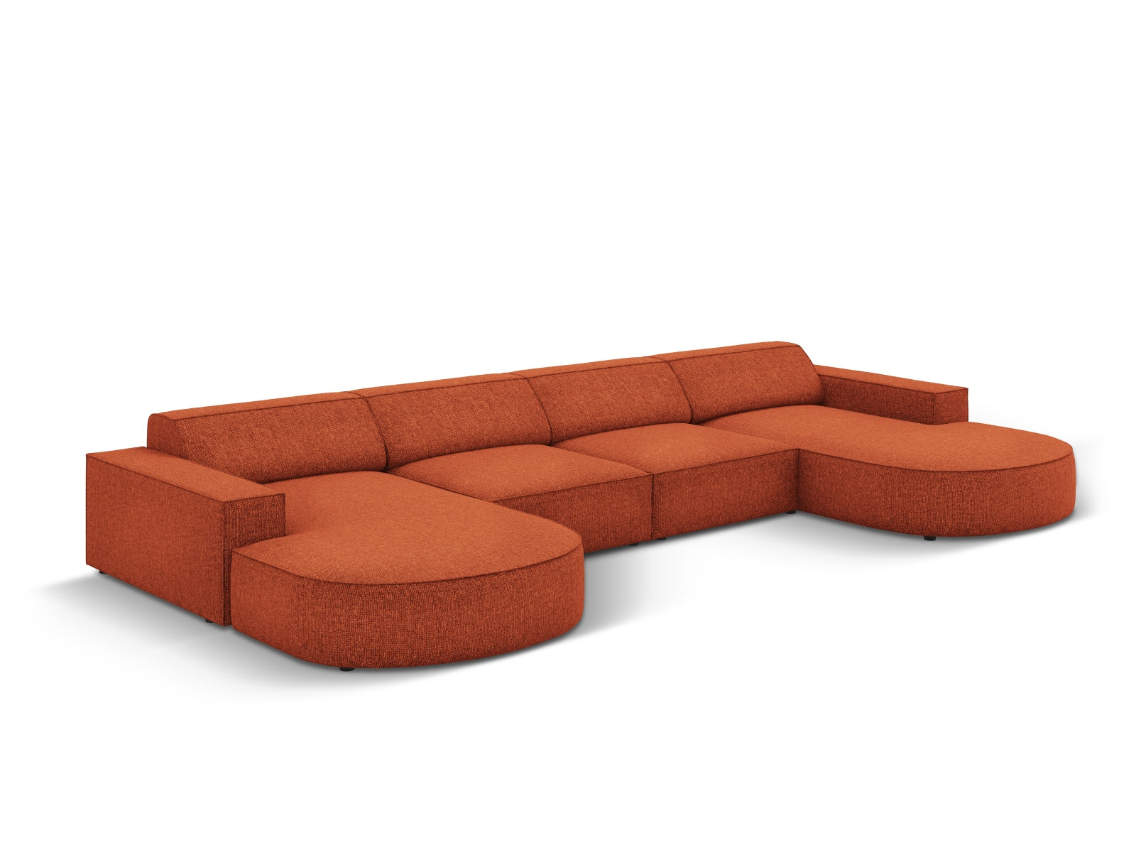 Jodie Modulares Panoramic Sofa 6 Sitzer in Terracotta präsentiert im Onlineshop von KAQTU Design AG. 3er Sofa ist von Micadoni