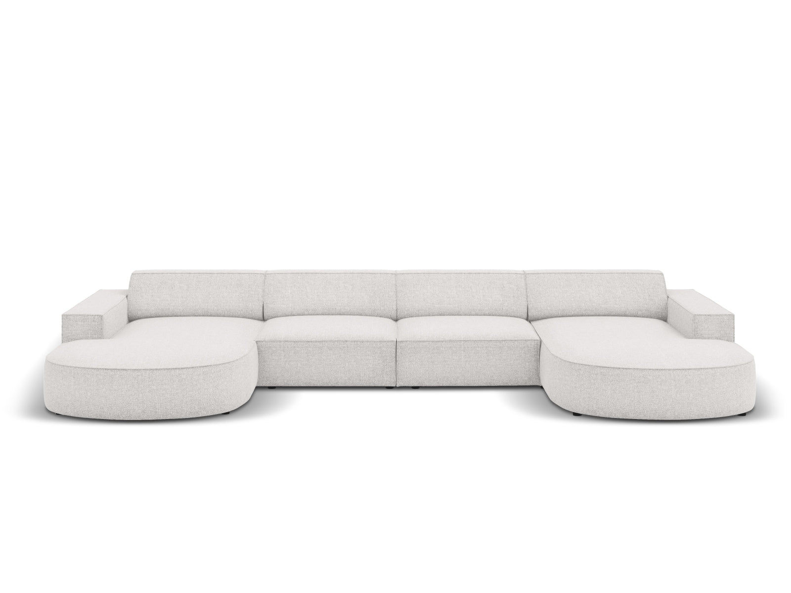 Jodie Modulares Panoramic Sofa 6 Sitzer in Light Grey präsentiert im Onlineshop von KAQTU Design AG. 3er Sofa ist von Micadoni