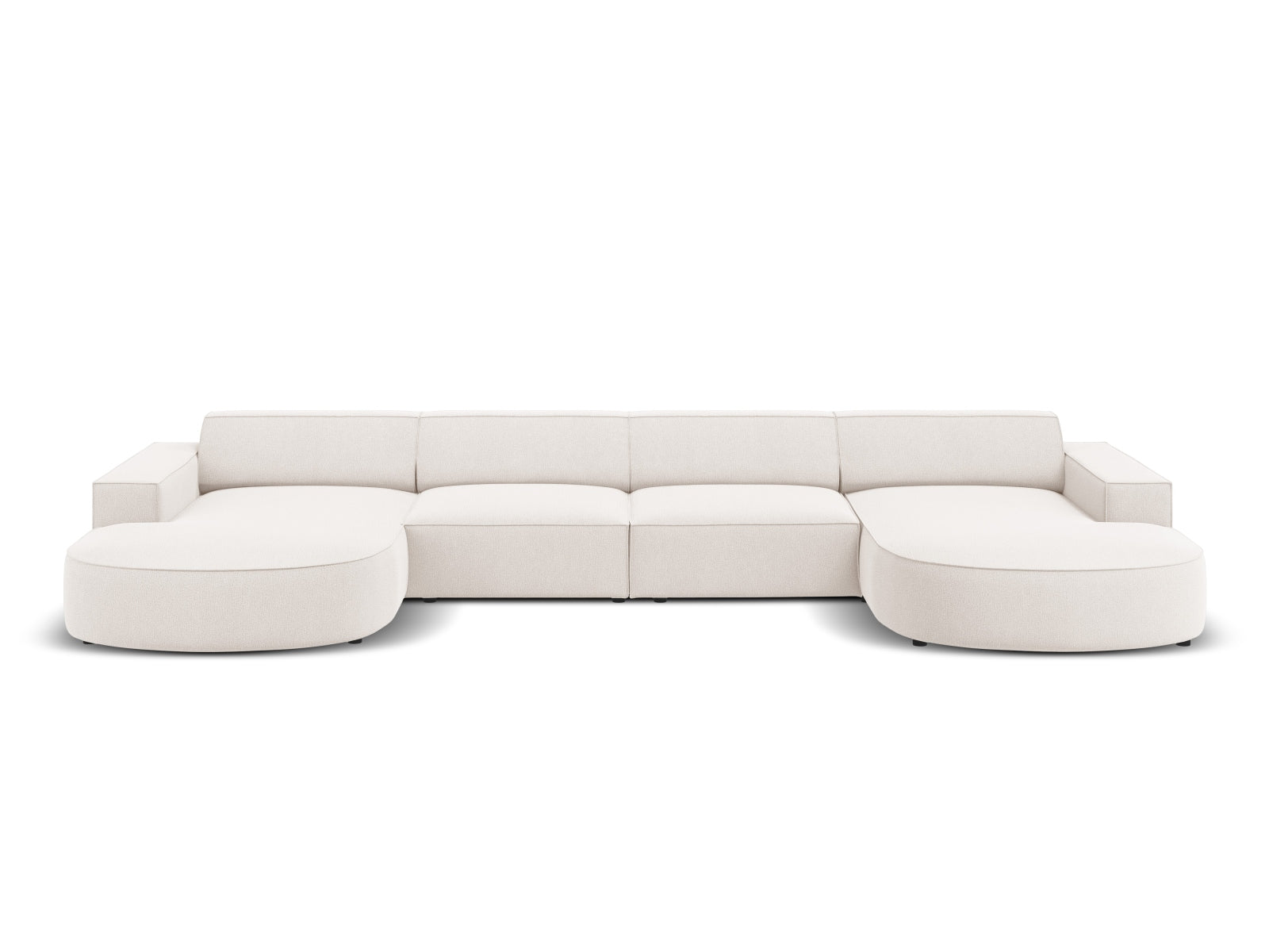 Jodie Modulares Panoramic Sofa 6 Sitzer in Light Beige präsentiert im Onlineshop von KAQTU Design AG. 3er Sofa ist von Micadoni