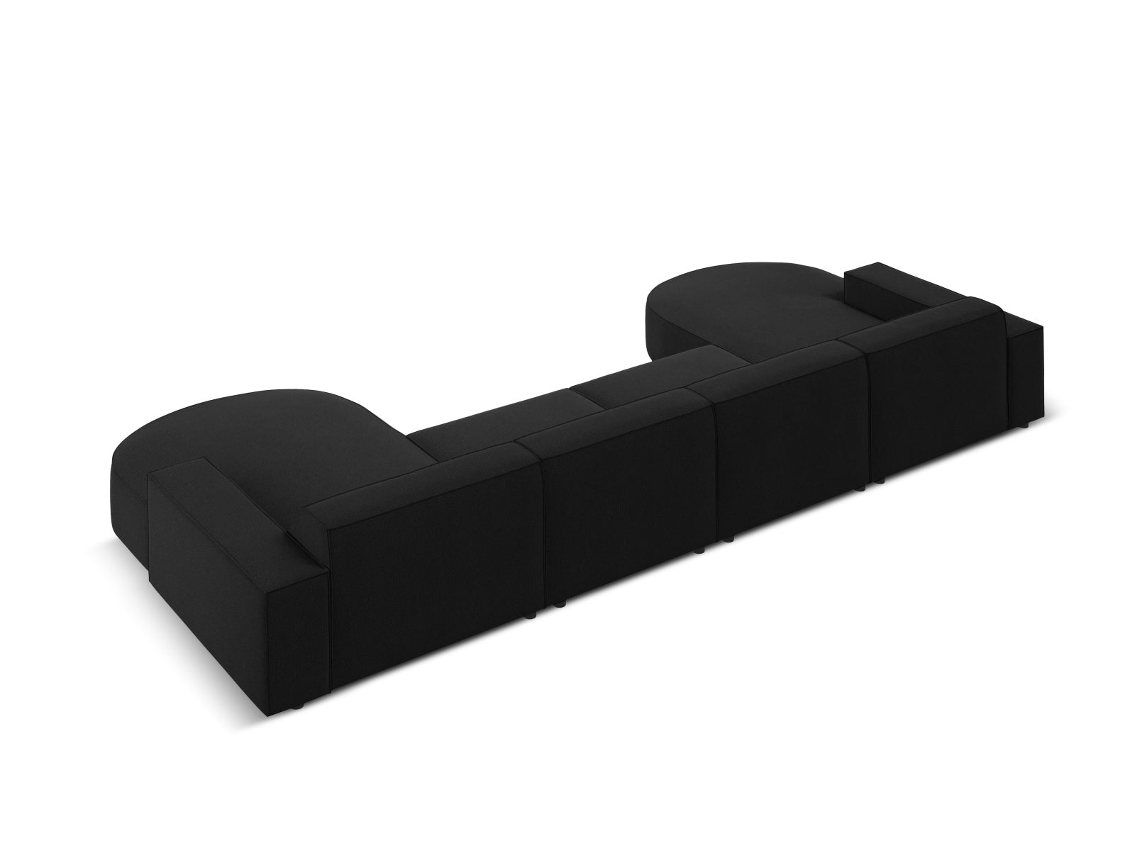 Jodie Modulares Panoramic Sofa 6 Sitzer in Black präsentiert im Onlineshop von KAQTU Design AG. 3er Sofa ist von Micadoni