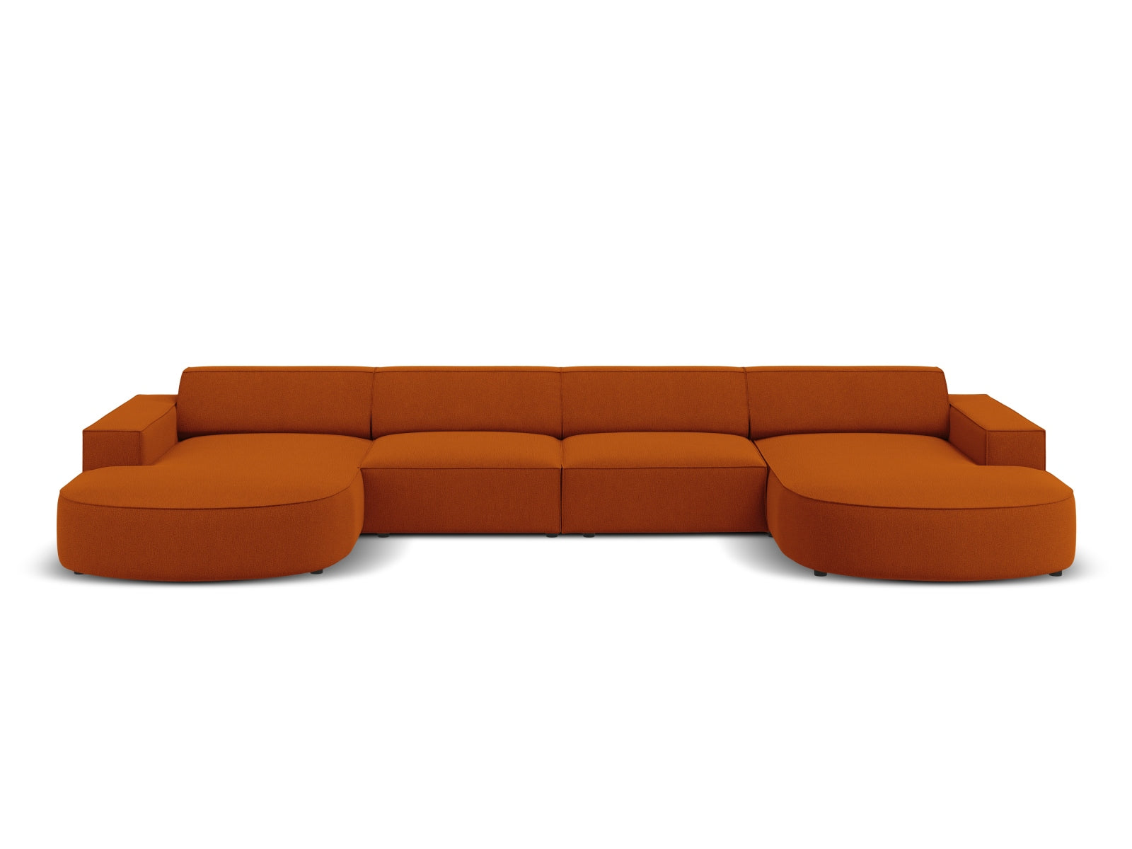 Jodie Modulares Panoramic Sofa 6 Sitzer in Terracotta präsentiert im Onlineshop von KAQTU Design AG. 3er Sofa ist von Micadoni