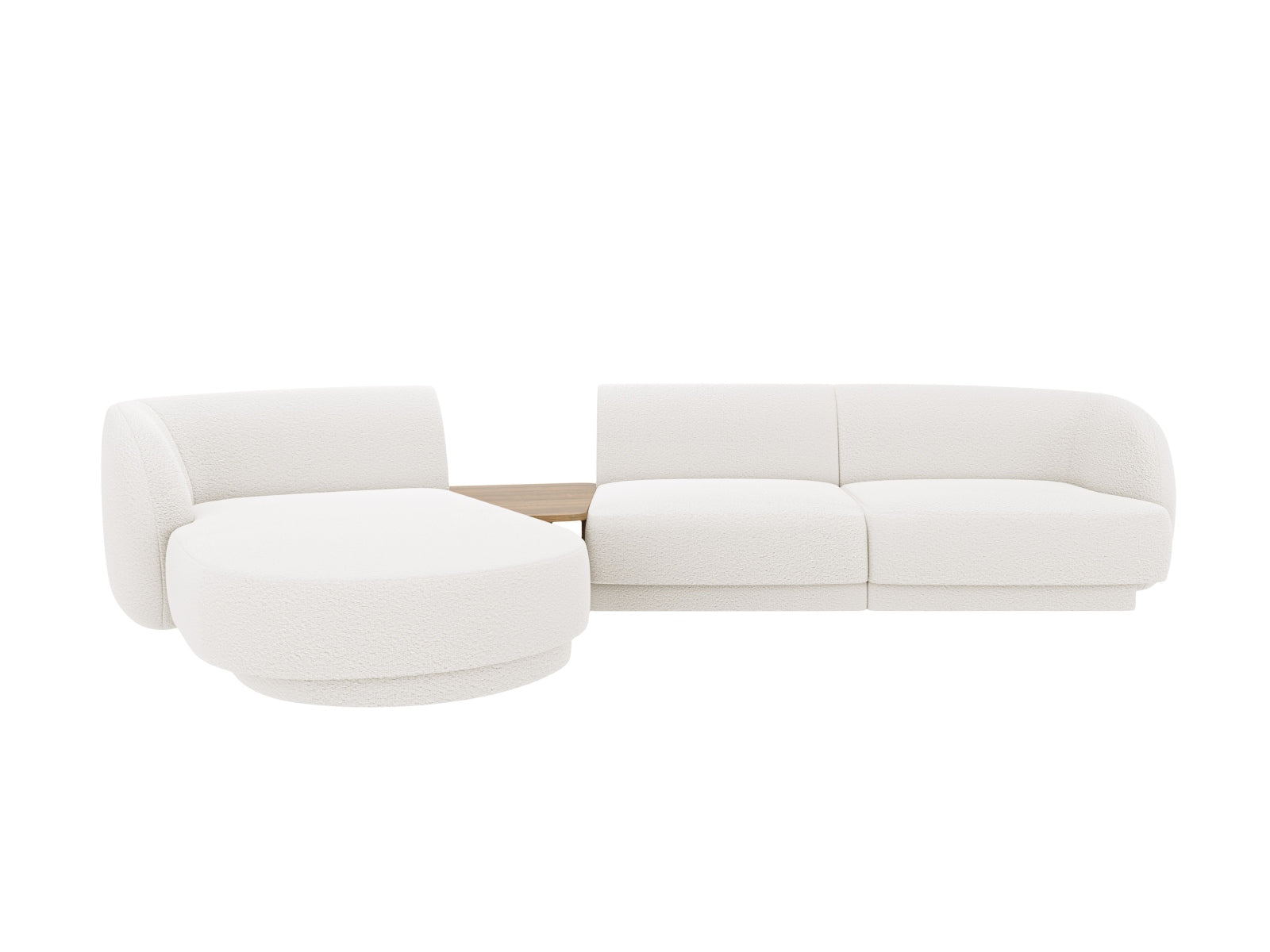 Miley Modulares Sofa links 3 Sitzer in White präsentiert im Onlineshop von KAQTU Design AG. L-Sofa links ist von Micadoni