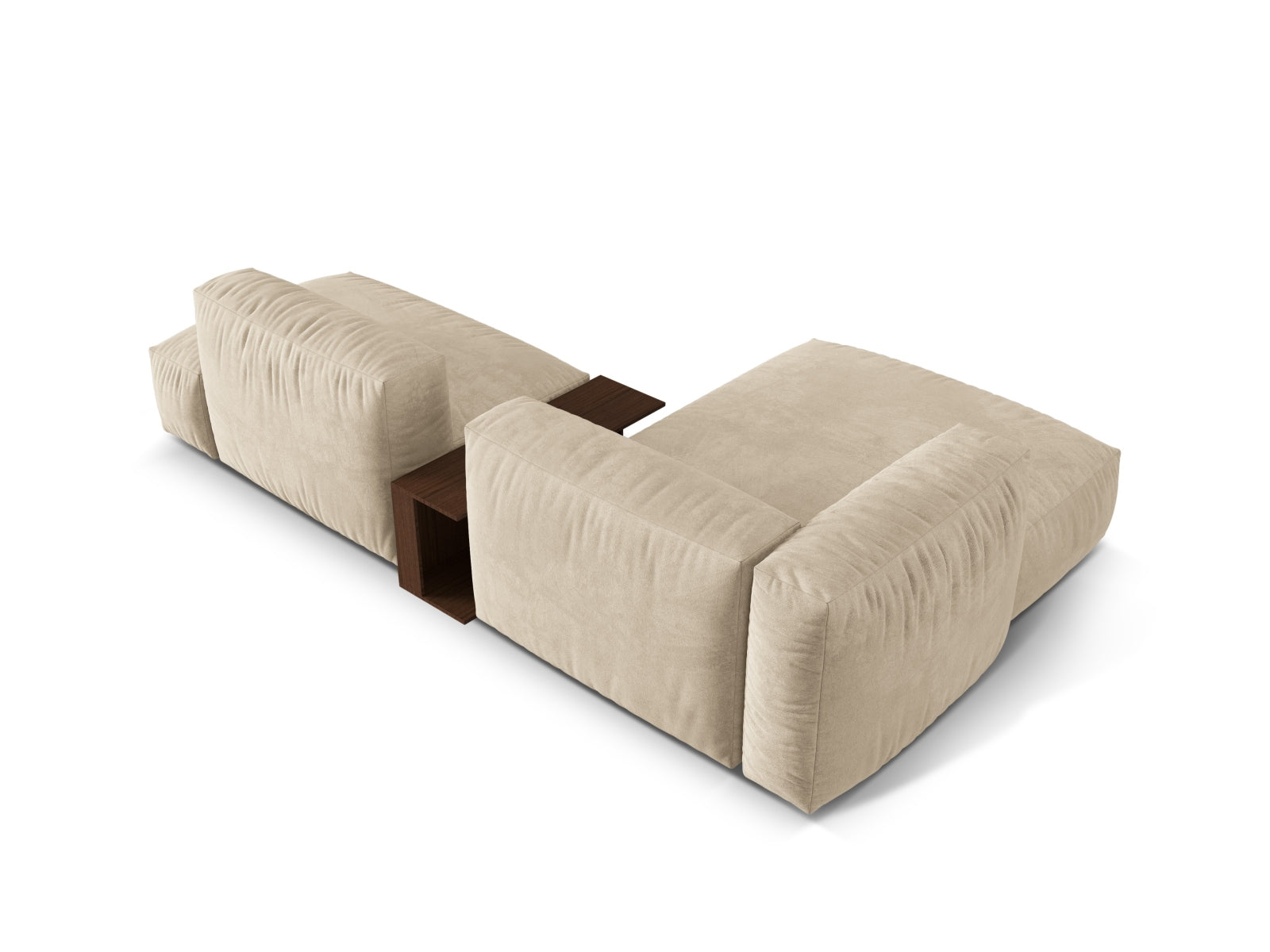 Martina Modulares Ecksofa links 2 Sitzer in Light Beige präsentiert im Onlineshop von KAQTU Design AG. Ecksofa links ist von Micadoni