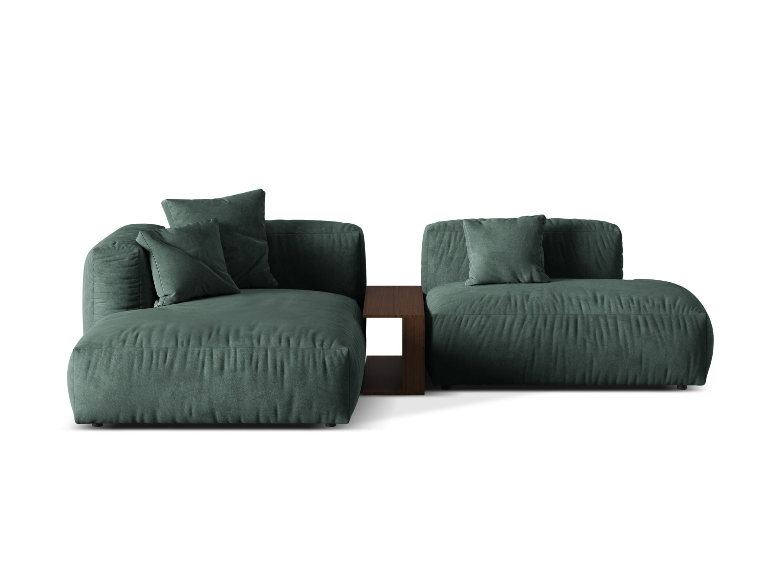 Martina Modulares Ecksofa links 2 Sitzer in Petrol präsentiert im Onlineshop von KAQTU Design AG. Ecksofa links ist von Micadoni