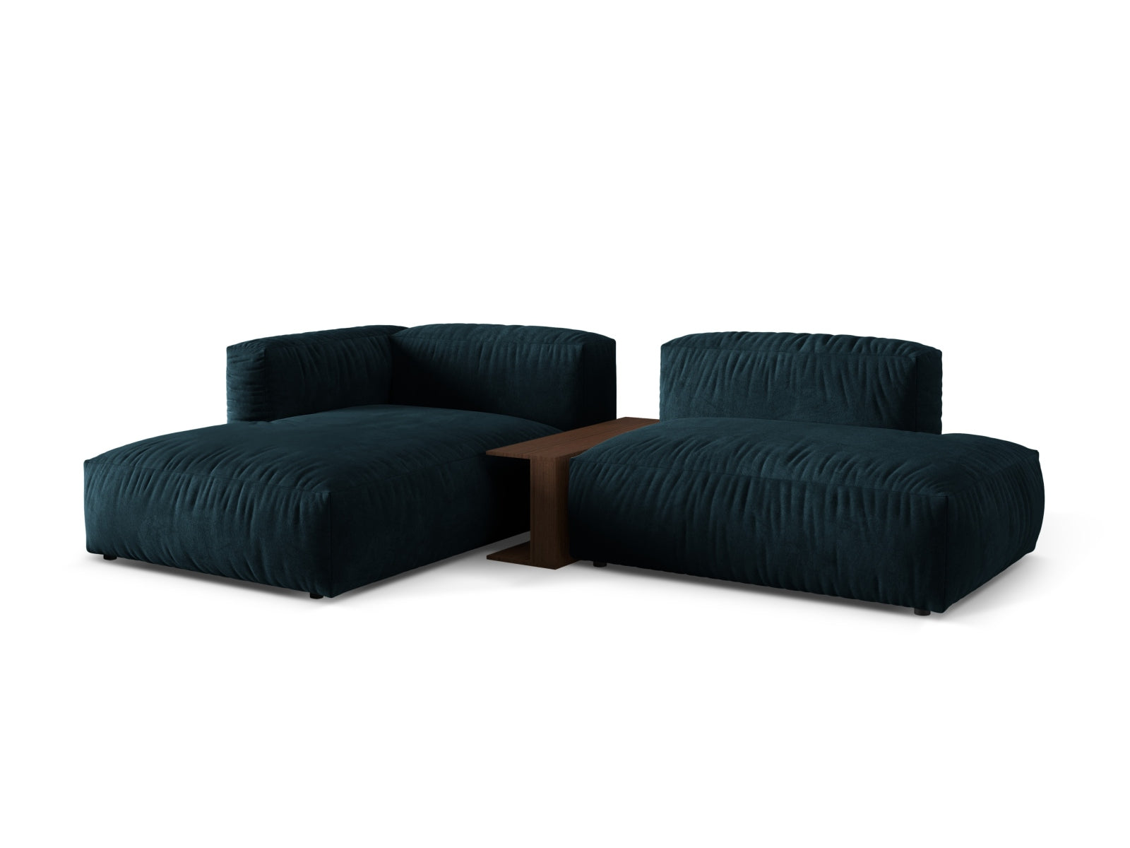 Martina Modulares Ecksofa links 2 Sitzer in Deep Petrol präsentiert im Onlineshop von KAQTU Design AG. Ecksofa links ist von Micadoni