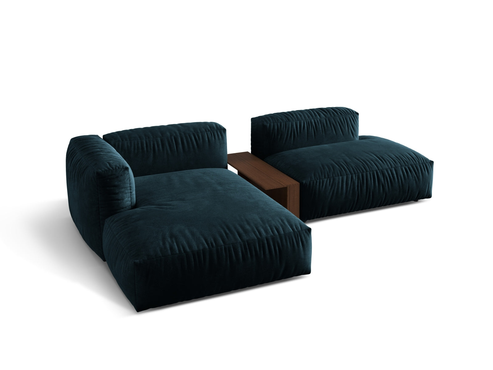 Martina Modulares Ecksofa links 2 Sitzer in Deep Petrol präsentiert im Onlineshop von KAQTU Design AG. Ecksofa links ist von Micadoni