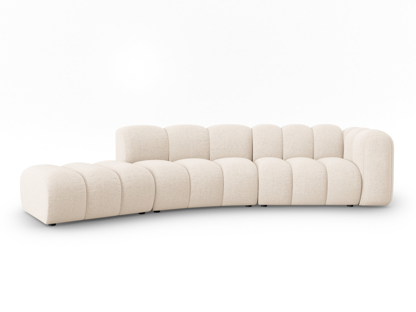 Lupine Modulares Sofa links 5 Sitzer in Light Beige präsentiert im Onlineshop von KAQTU Design AG. L-Sofa links ist von Micadoni