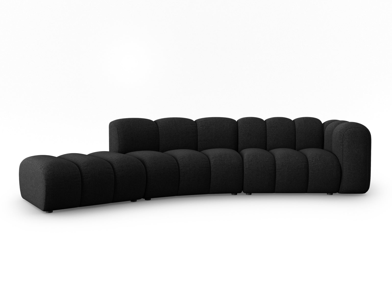 Lupine Modulares Sofa links 5 Sitzer in Black präsentiert im Onlineshop von KAQTU Design AG. L-Sofa links ist von Micadoni