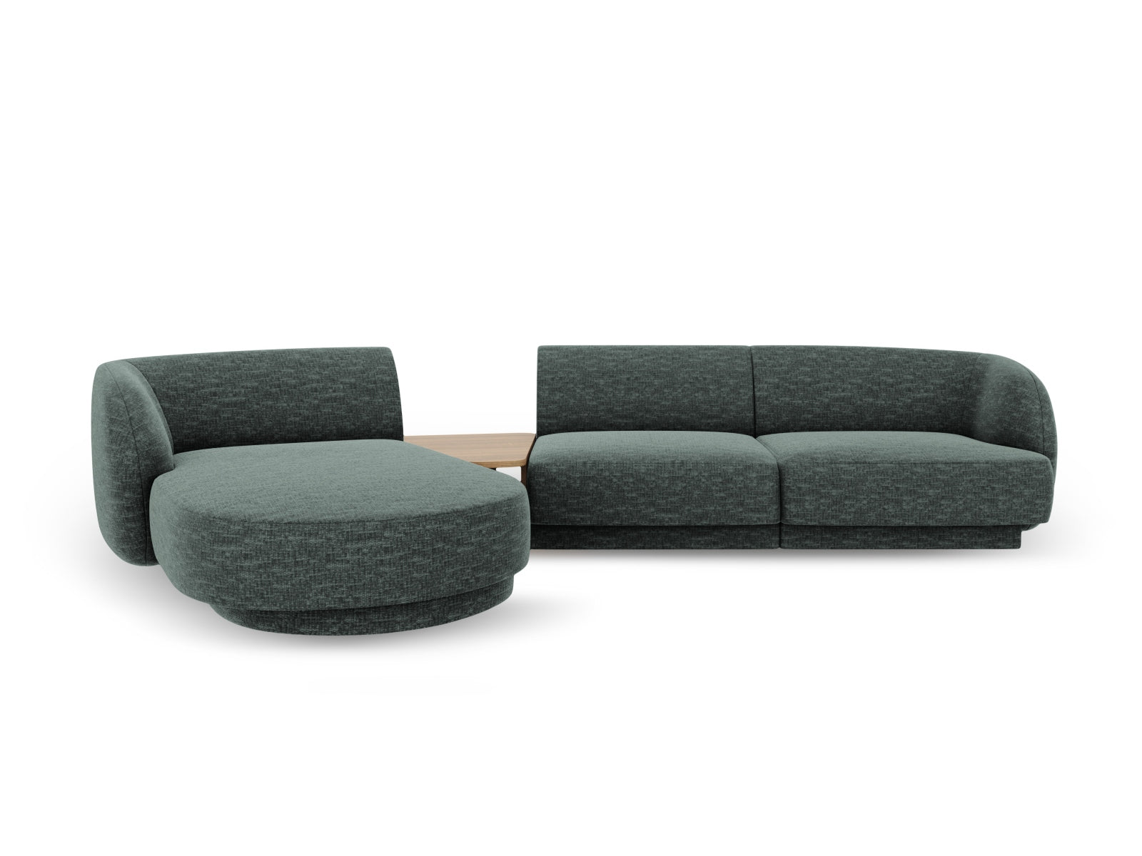 Miley Modulares Sofa links 3 Sitzer in Petrol präsentiert im Onlineshop von KAQTU Design AG. L-Sofa links ist von Micadoni