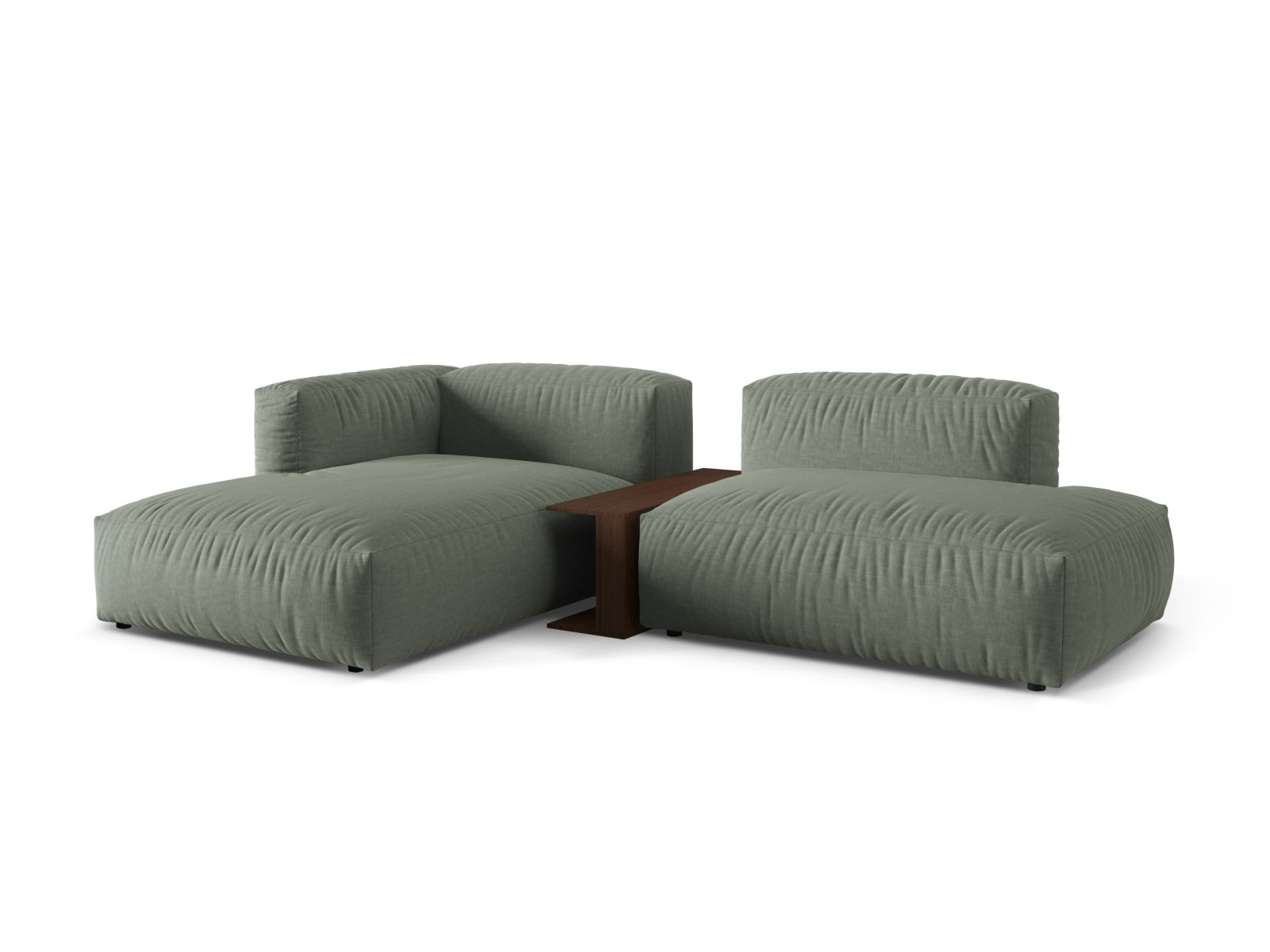 Martina Modulares Ecksofa links 2 Sitzer in Moss Green präsentiert im Onlineshop von KAQTU Design AG. Ecksofa links ist von Micadoni