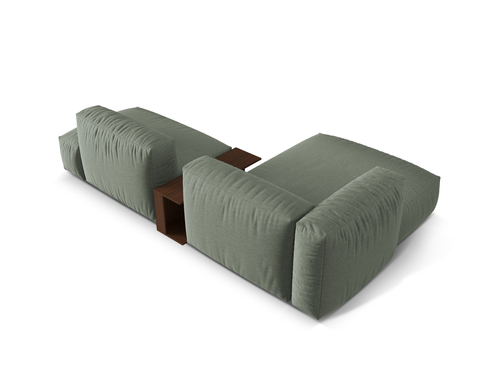 Martina Modulares Ecksofa links 2 Sitzer in Moss Green präsentiert im Onlineshop von KAQTU Design AG. Ecksofa links ist von Micadoni
