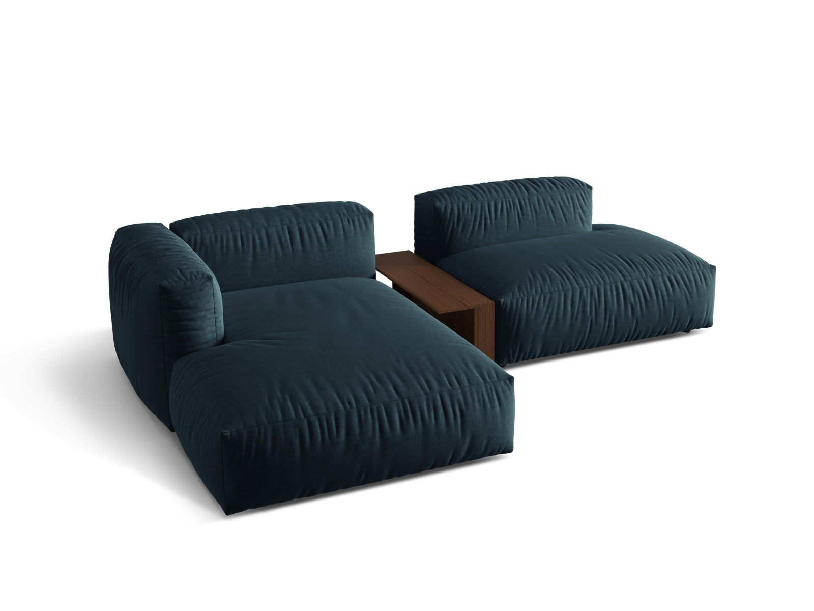 Martina Modulares Ecksofa links 2 Sitzer in Blue Jeans präsentiert im Onlineshop von KAQTU Design AG. Ecksofa links ist von Micadoni