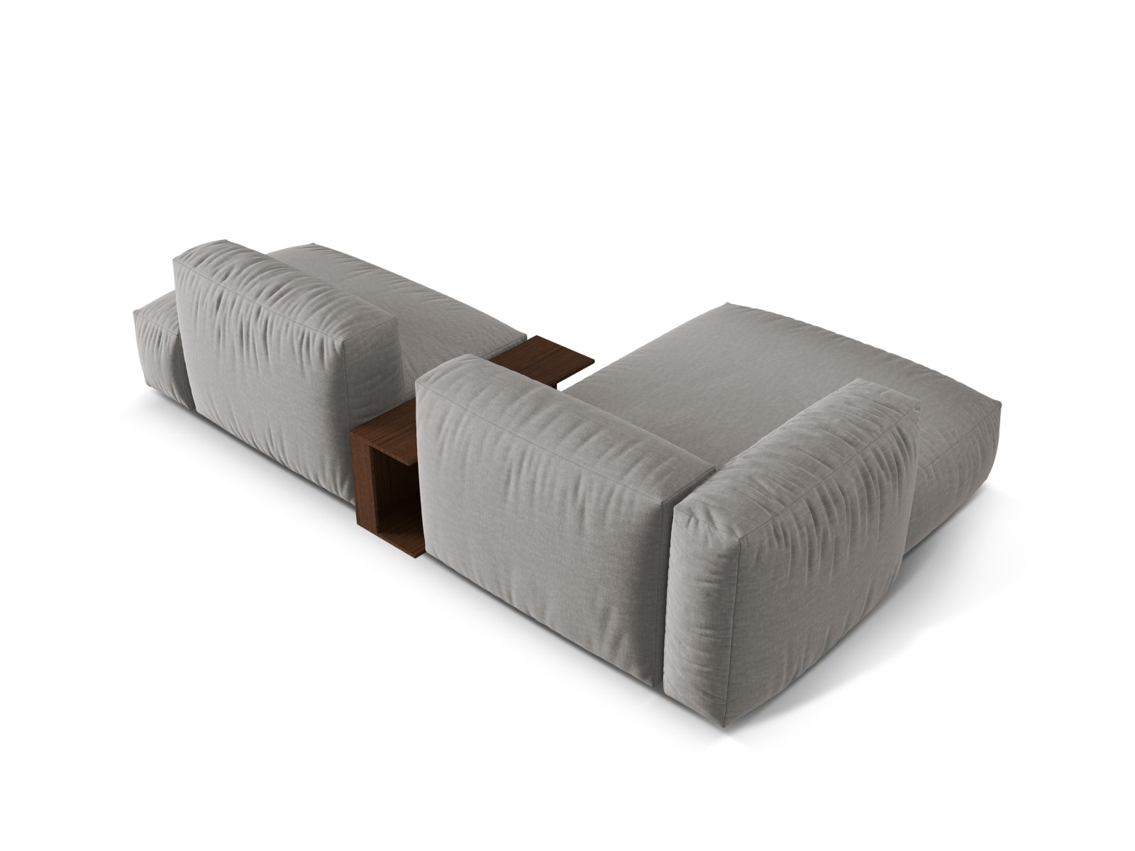 Martina Modulares Ecksofa links 2 Sitzer in Light Grey präsentiert im Onlineshop von KAQTU Design AG. Ecksofa links ist von Micadoni