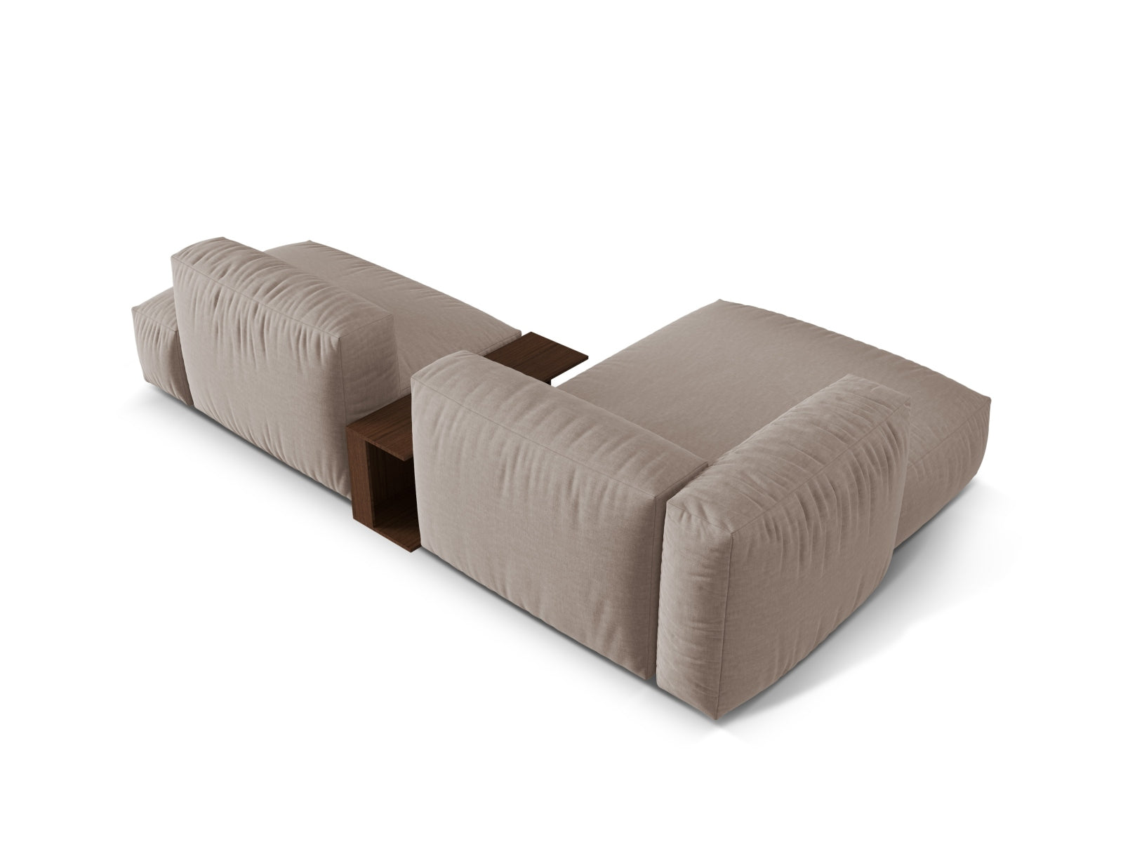 Martina Modulares Ecksofa links 2 Sitzer in Dark Beige präsentiert im Onlineshop von KAQTU Design AG. Ecksofa links ist von Micadoni