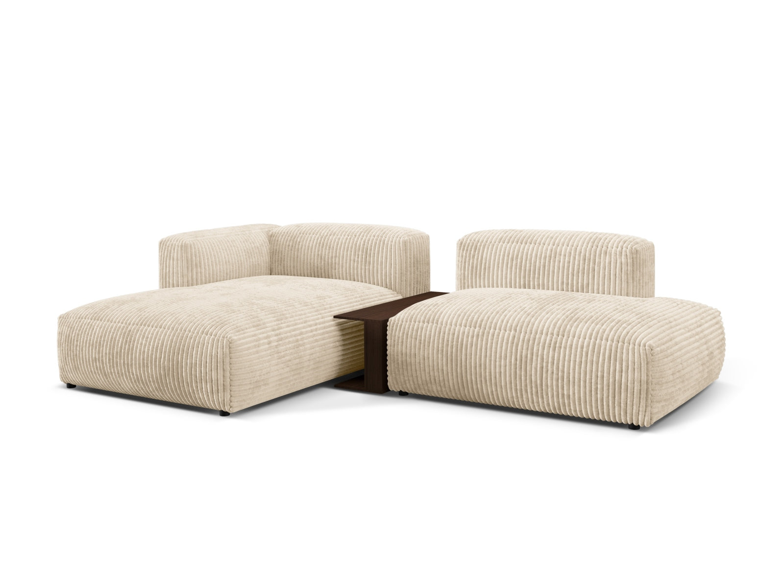 Martina Modulares Ecksofa links 2 Sitzer in Light Beige präsentiert im Onlineshop von KAQTU Design AG. Ecksofa links ist von Micadoni