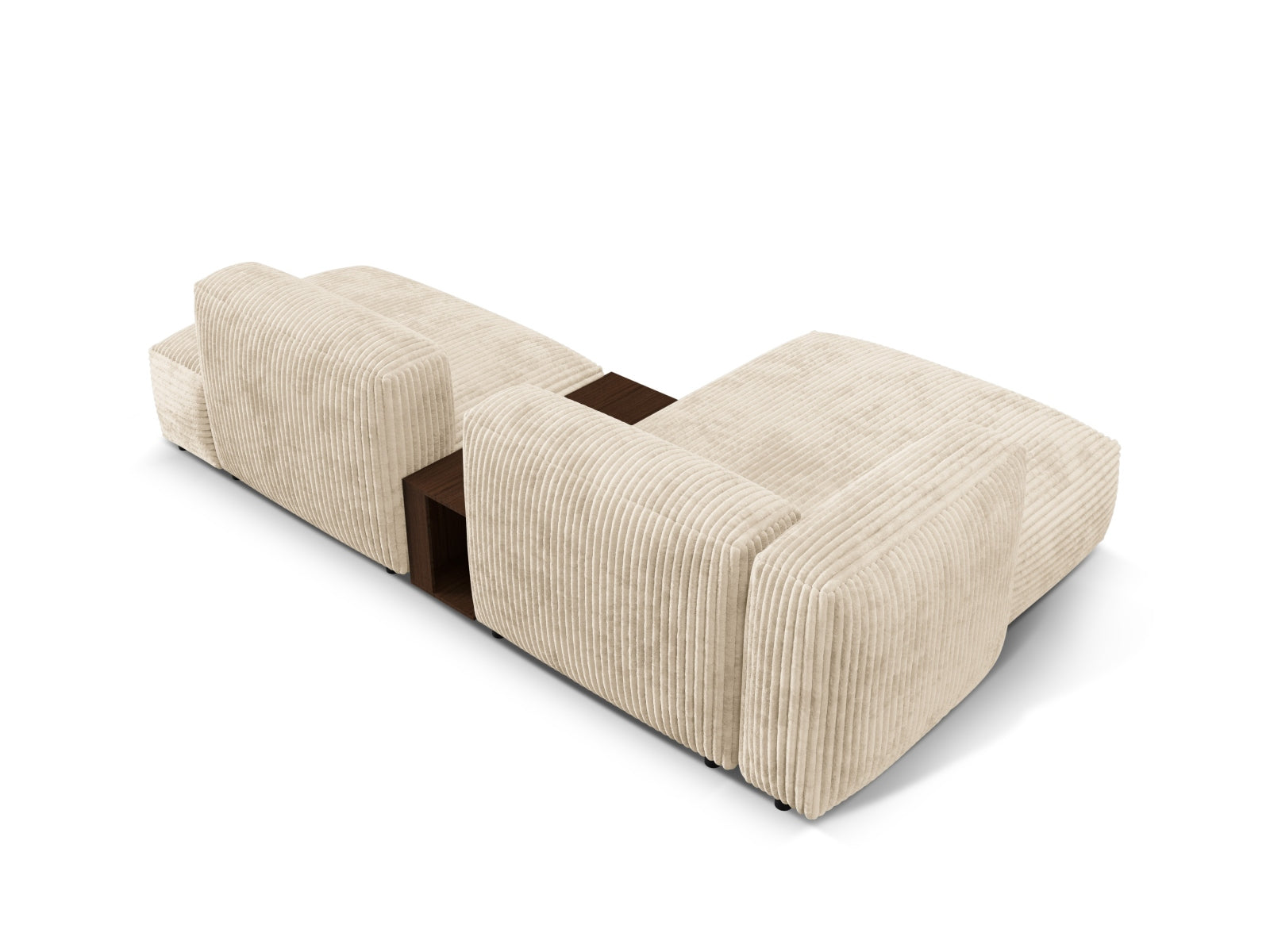 Martina Modulares Ecksofa links 2 Sitzer in Light Beige präsentiert im Onlineshop von KAQTU Design AG. Ecksofa links ist von Micadoni