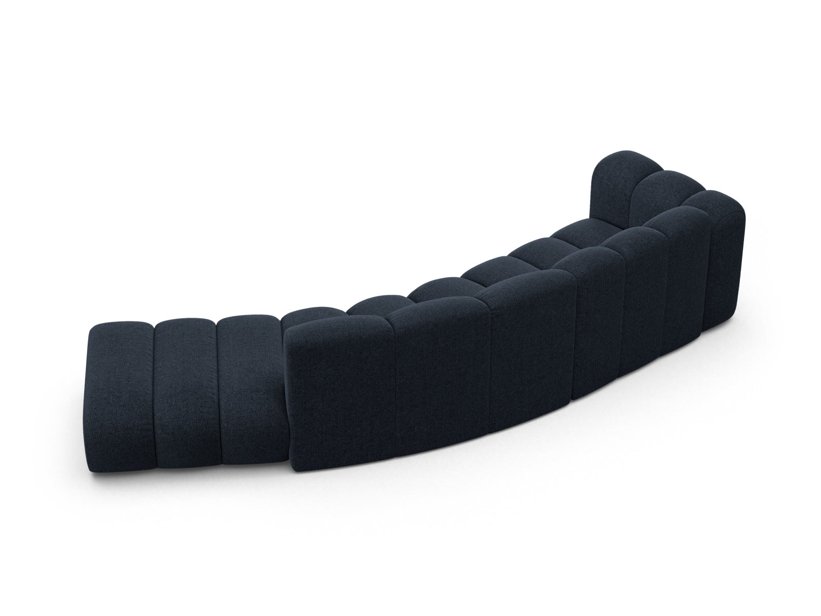Modernes 5-Sitzer Lupine Modular Sofa links in Navy Blue-Eden, perfekt für komfortable und stilvolle Wohnbereiche von Micadoni.
