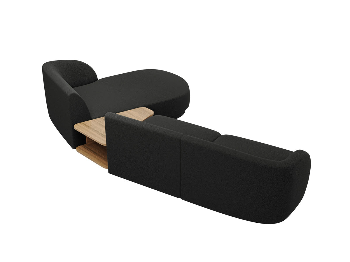 Miley Modulares Sofa rechts 3 Sitzer in Black-Baloo präsentiert im Onlineshop von KAQTU Design AG. L-Sofa rechts ist von Micadoni