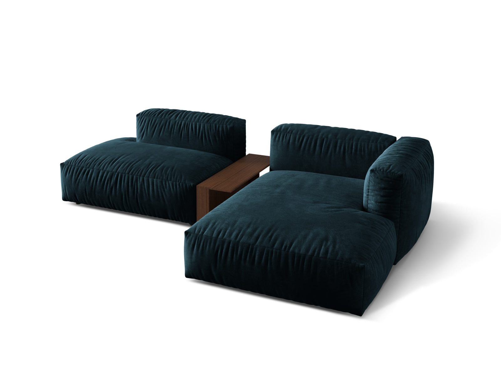 Martina Modulares Ecksofa rechts 2 Sitzer in Deep Petrol präsentiert im Onlineshop von KAQTU Design AG. Ecksofa rechts ist von Micadoni