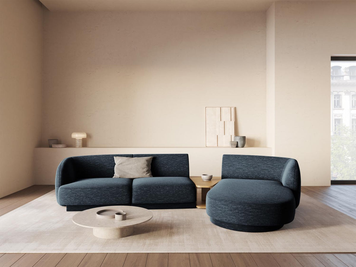 Miley Modulares Sofa rechts 3 Sitzer in Royal Blue-Haga präsentiert im Onlineshop von KAQTU Design AG. L-Sofa rechts ist von Micadoni