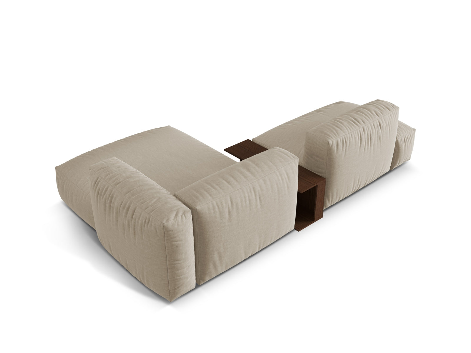 Martina Modulares Ecksofa rechts 2 Sitzer in Light Beige präsentiert im Onlineshop von KAQTU Design AG. Ecksofa rechts ist von Micadoni