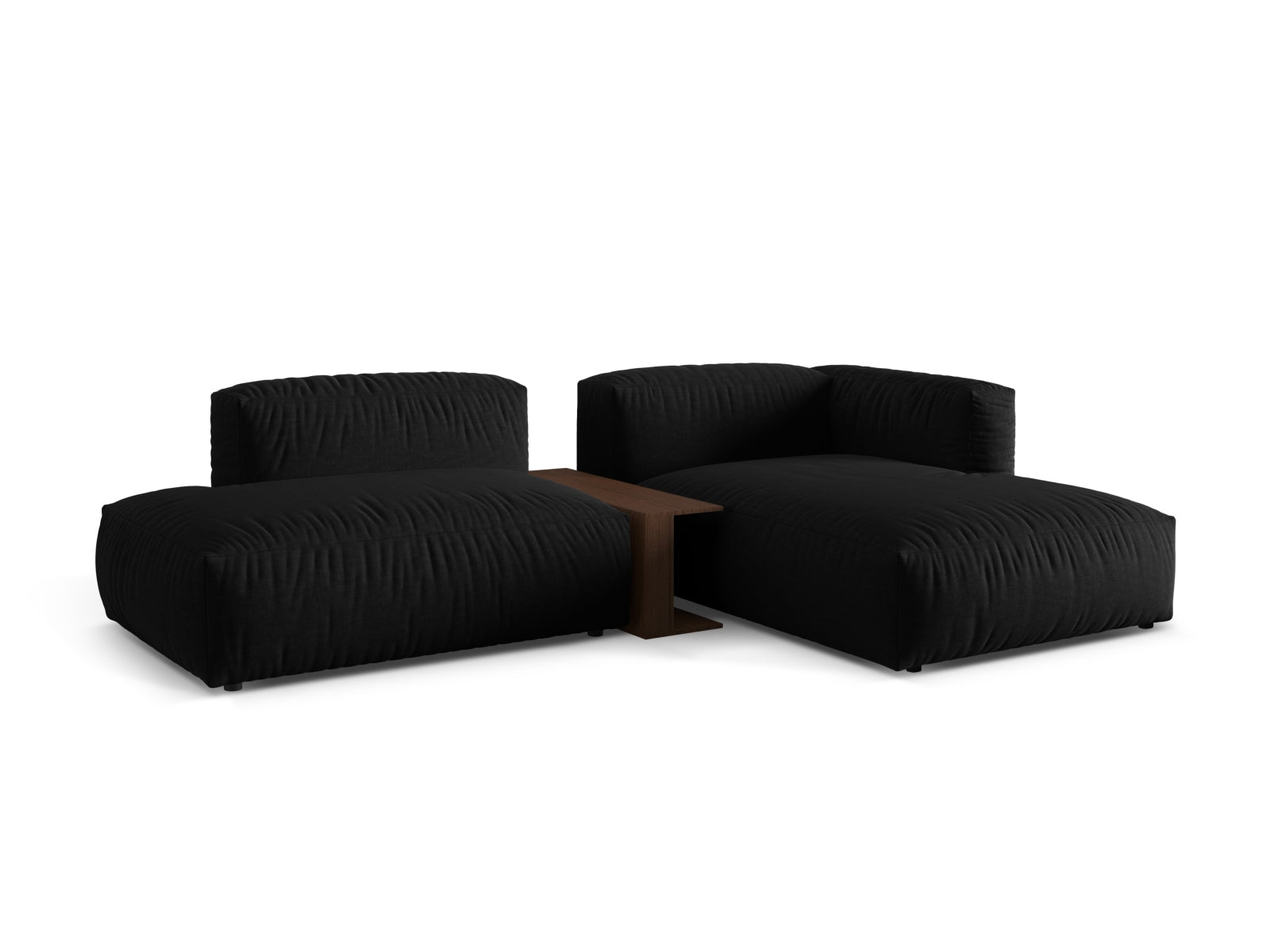 Martina Modulares Ecksofa rechts 2 Sitzer in Black präsentiert im Onlineshop von KAQTU Design AG. Ecksofa rechts ist von Micadoni