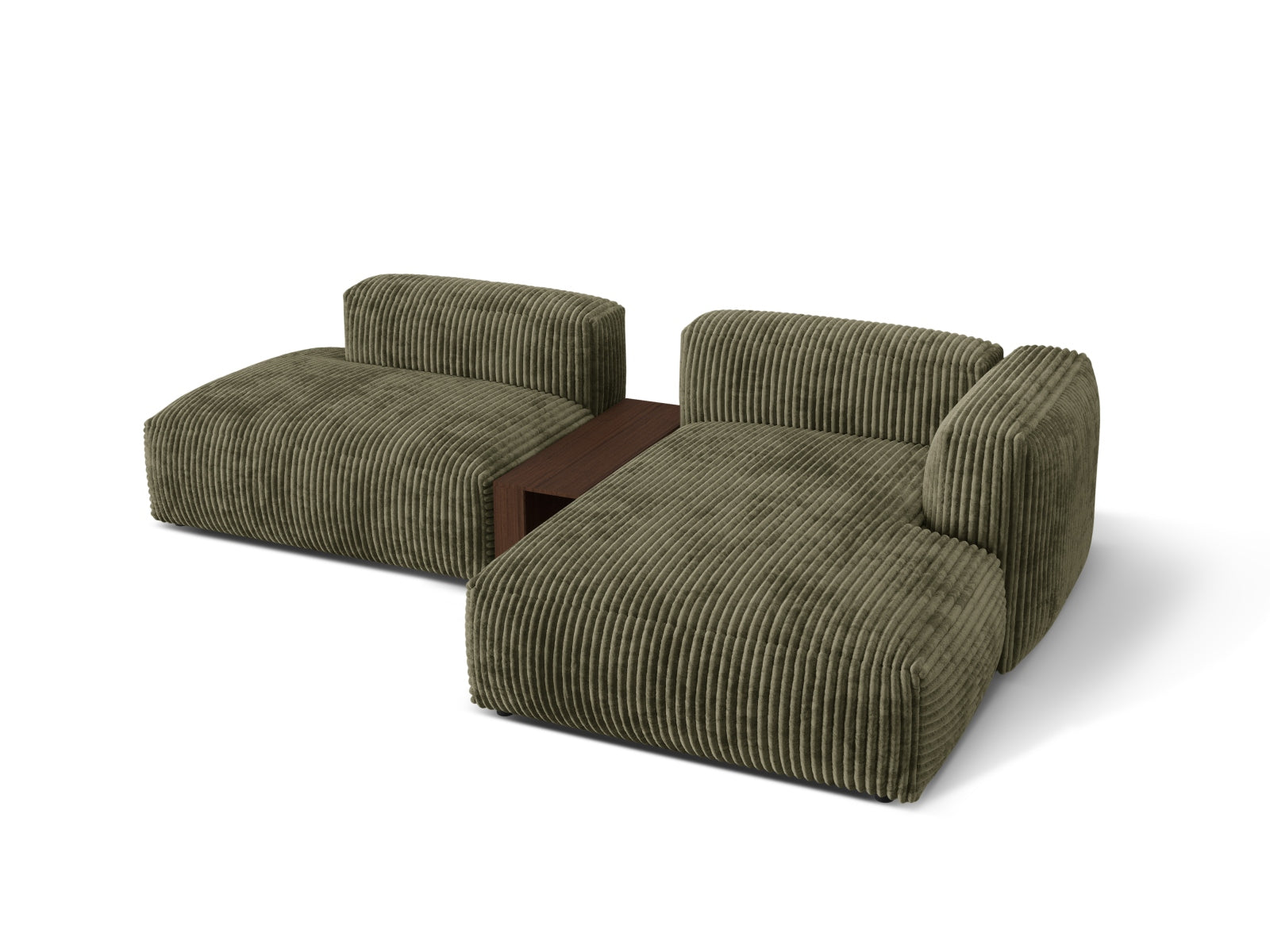 Martina Modulares Ecksofa rechts 2 Sitzer in Moss Green präsentiert im Onlineshop von KAQTU Design AG. Ecksofa rechts ist von Micadoni
