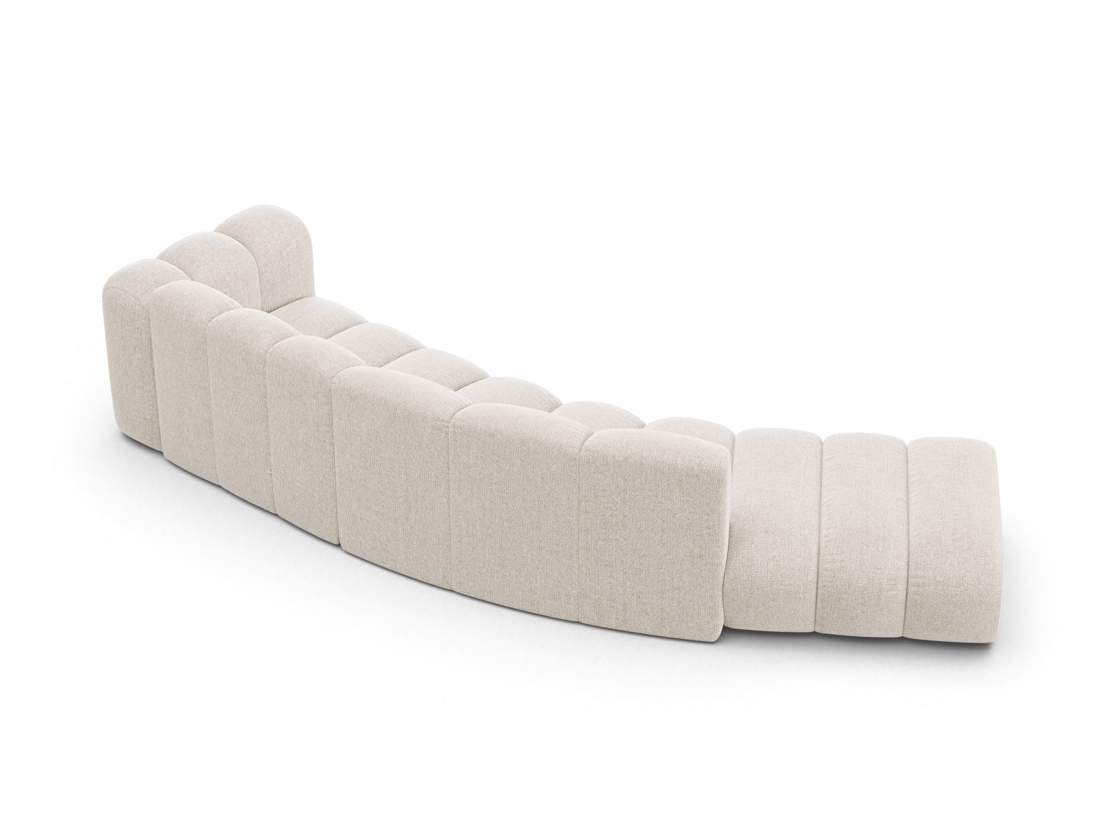 Modernes 5-Sitzer Sofa Lupine in sanftem Beige, perfekt für gemütliche Wohnzimmer, entworfen von Micadoni.