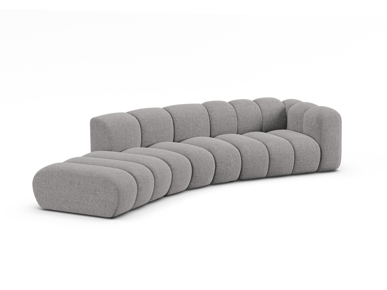 Elegantes 5-Sitzer Sofa Lupine Modular in hellem Grau, ideal für moderne Wohnräume, präsentiert von Micadoni.