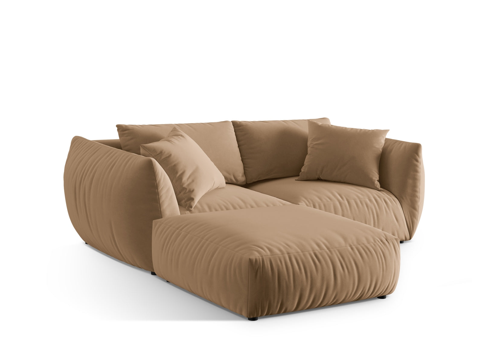 Stylisches Chris Modular Ecksofa in Sand-Casino, ideal für entspannte Abende. Linksseitige Anordnung von Micadoni für eleganten Komfort.