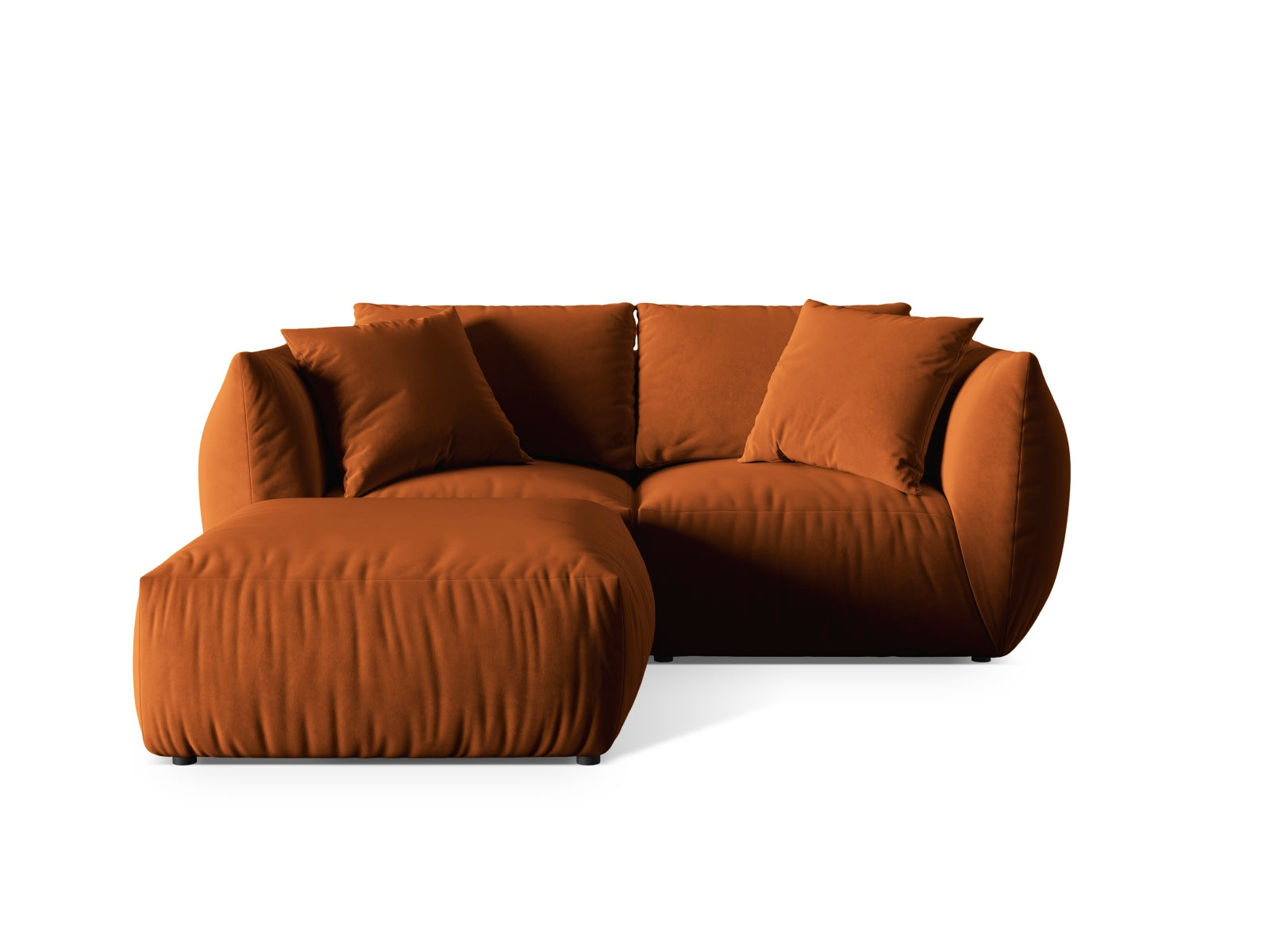 Chris Modular Ecksofa 4 Sitzer in Terracotta-Casino präsentiert im Onlineshop von KAQTU Design AG. L-Sofa links ist von Micadoni