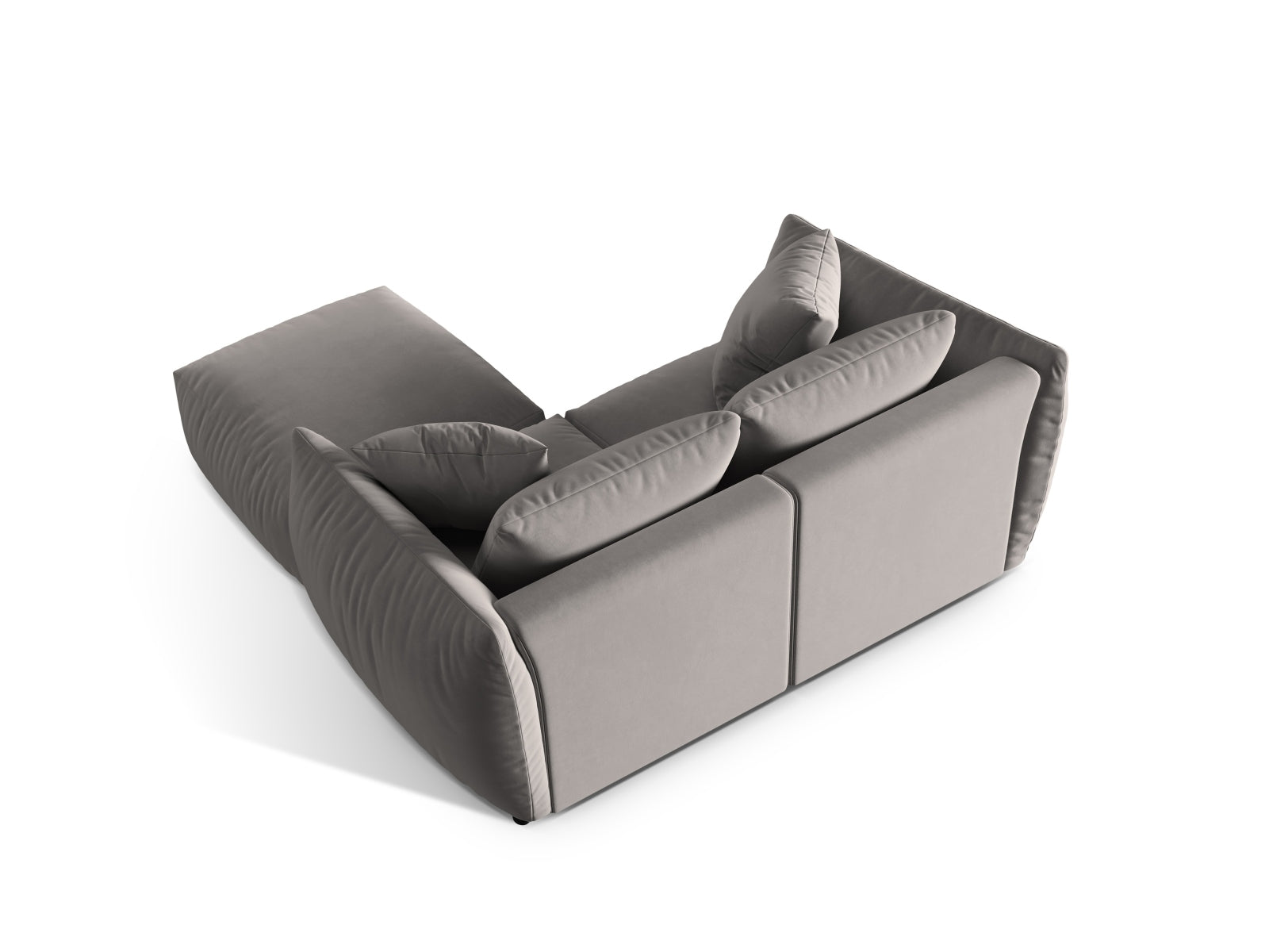 Stylisches Chris Modular Ecksofa in elegantem Grau, perfekt für entspannte Abende. Geräumiges 4-Sitzer L-Sofa von Micadoni, linksseitig.